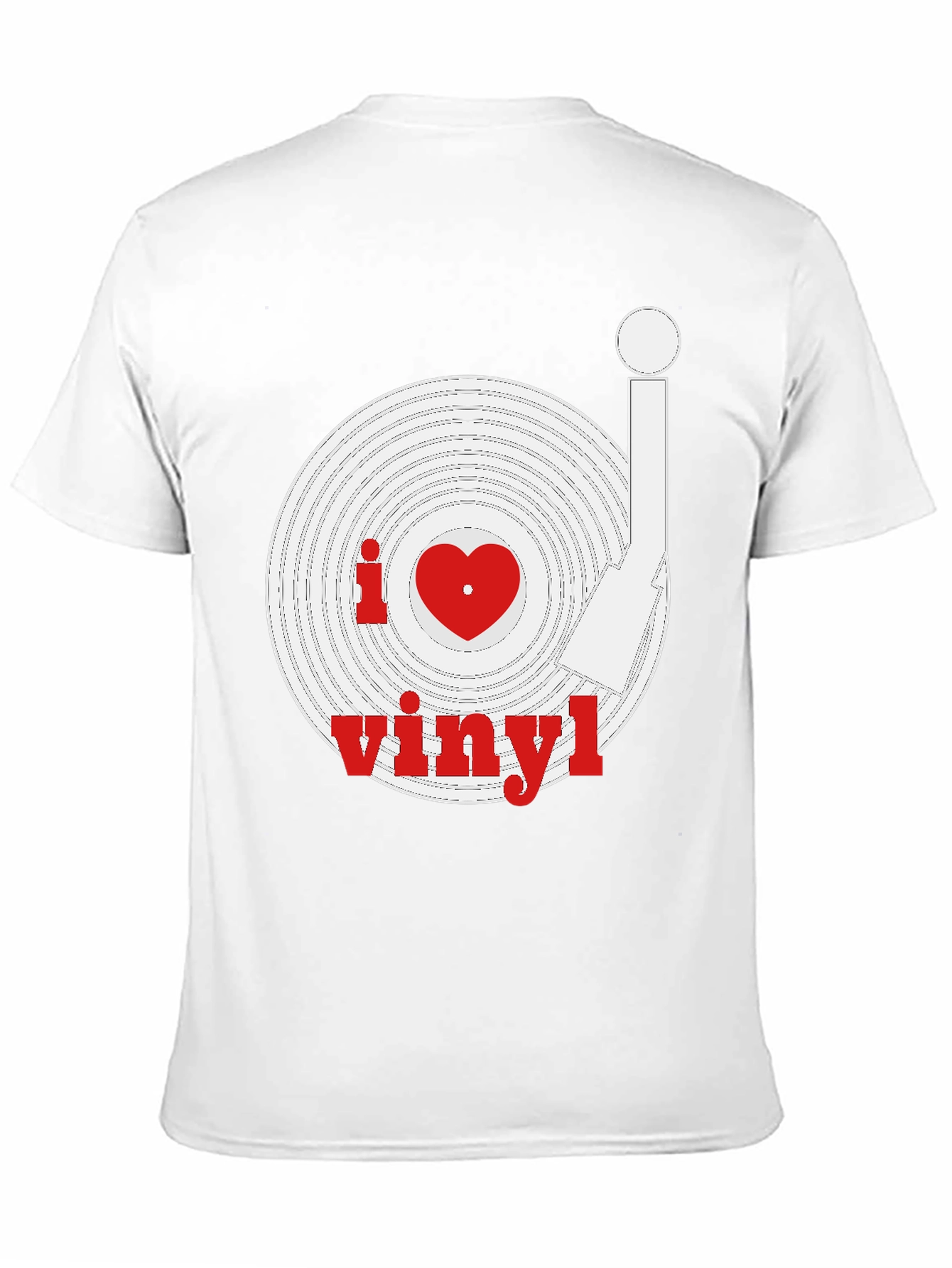 Black I Heart Vinyl Record Black T-Shirt view 11