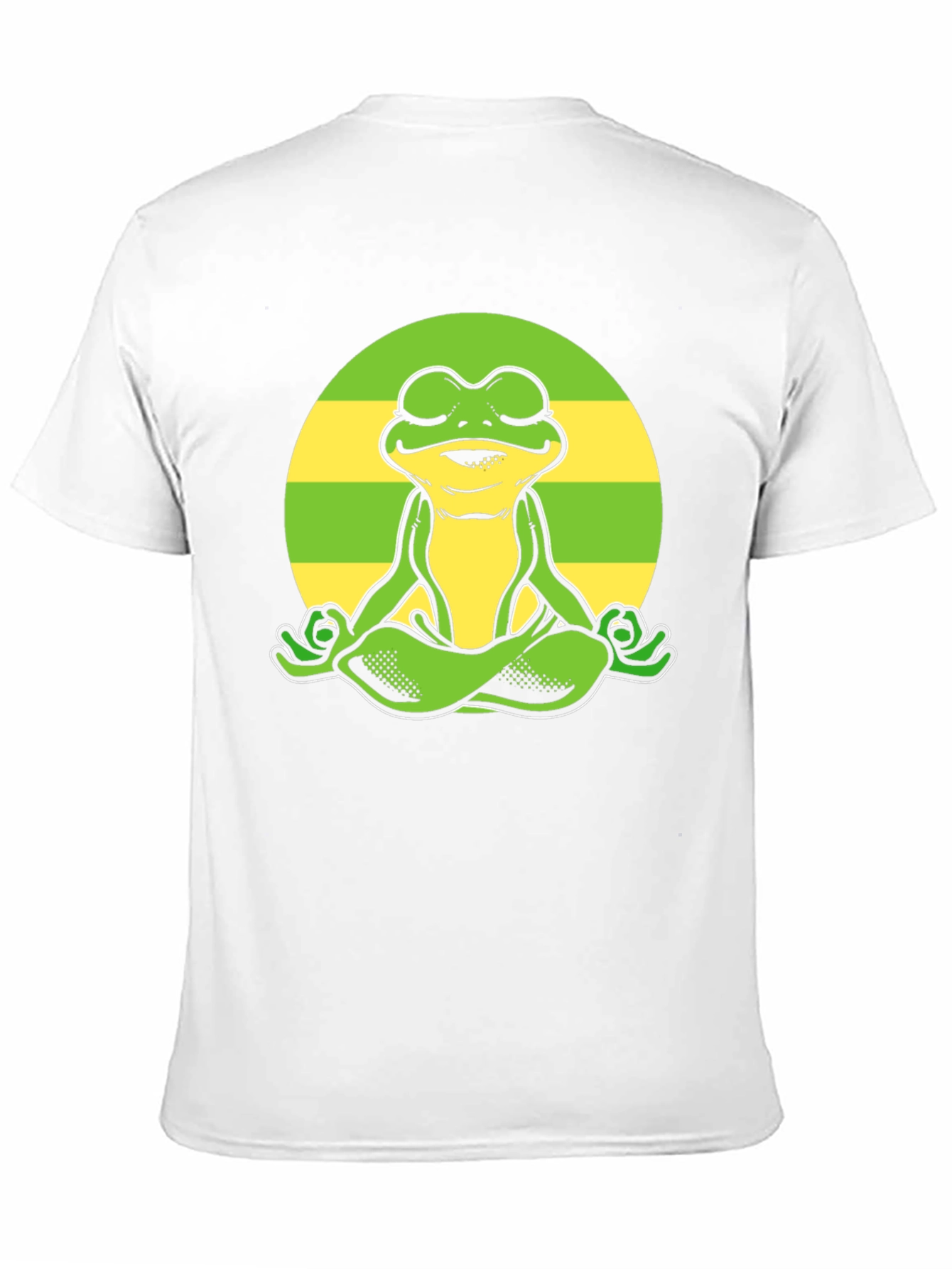 Black Zen Frog Graphic Tee - Meditating Amphibian T-Shirt view 11