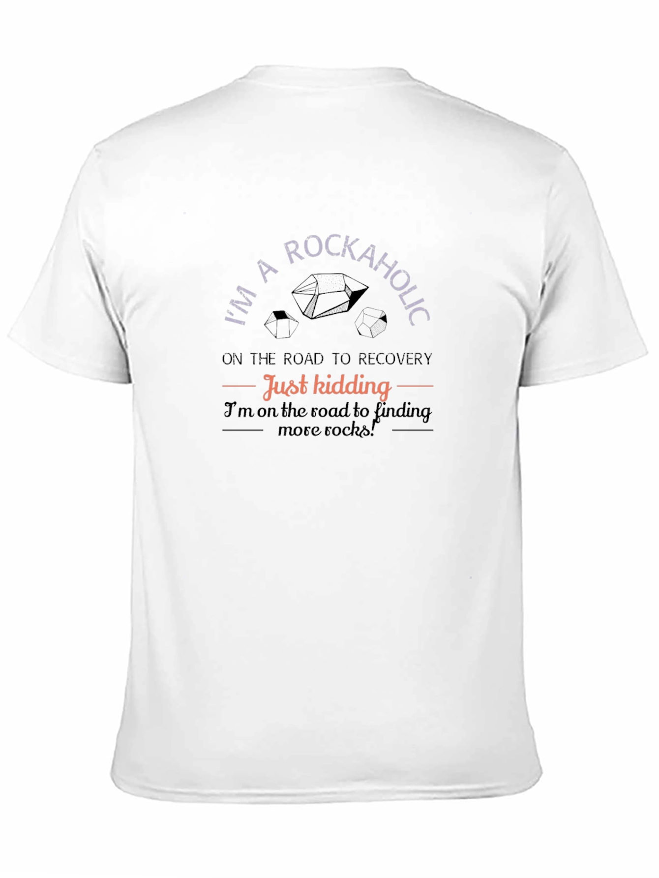 Black Rockaholic T-Shirt - Road to Recovery, Funny Rock Lover Tee view 11