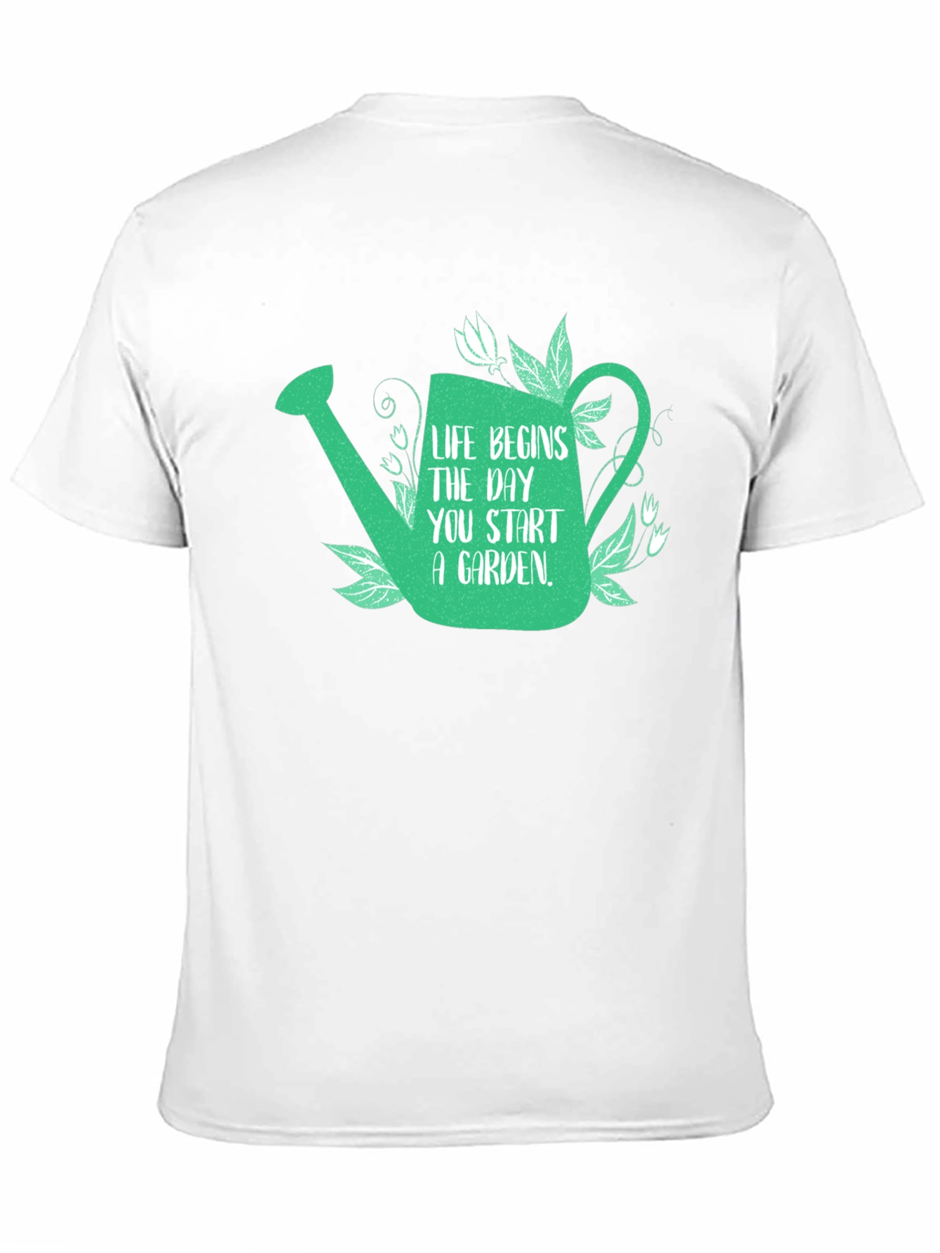 Black Gardening T-Shirt - Life Begins In the Garden view 11