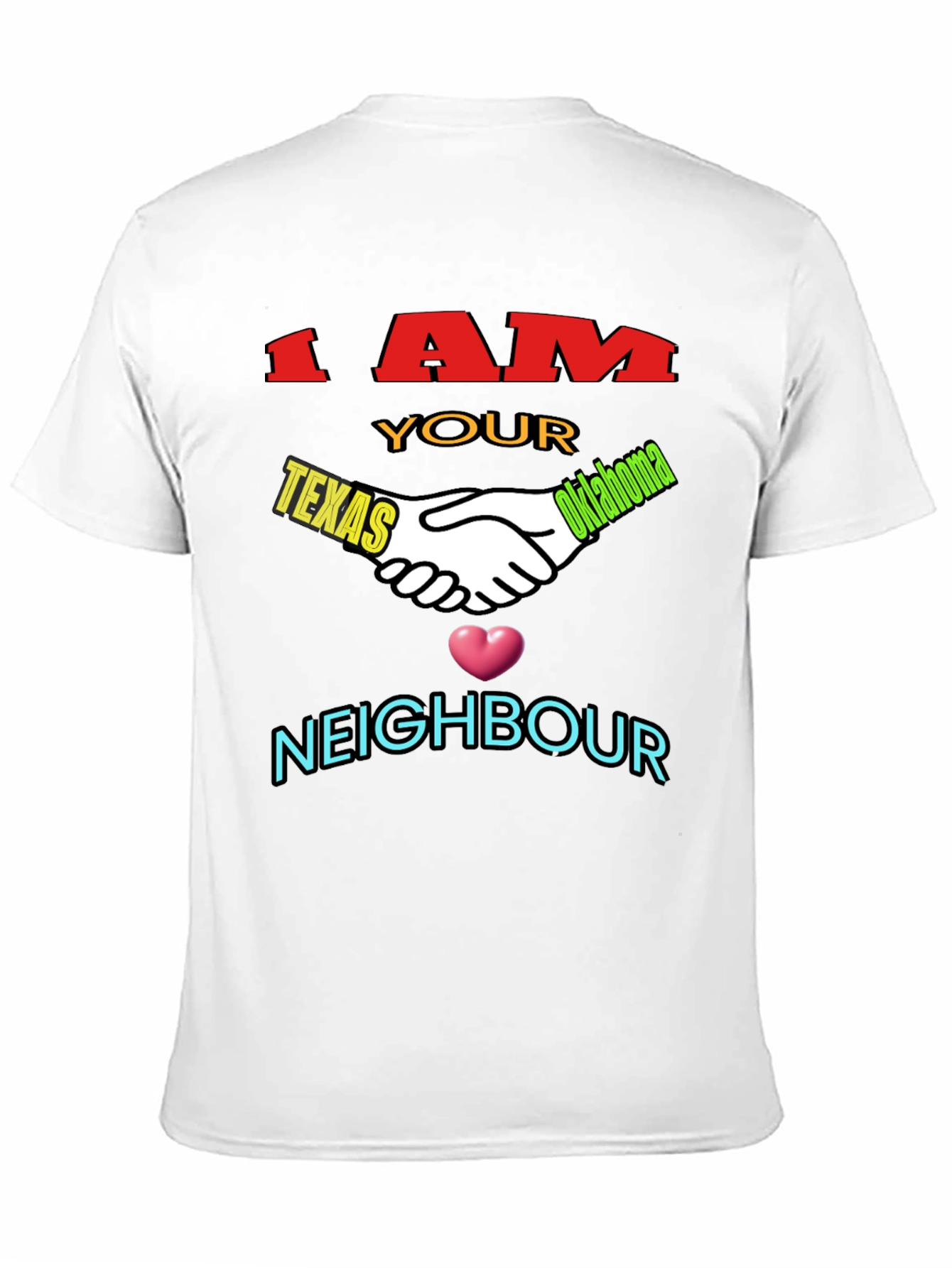 Black Texas Oklahoma Neighbour T-Shirt view 11