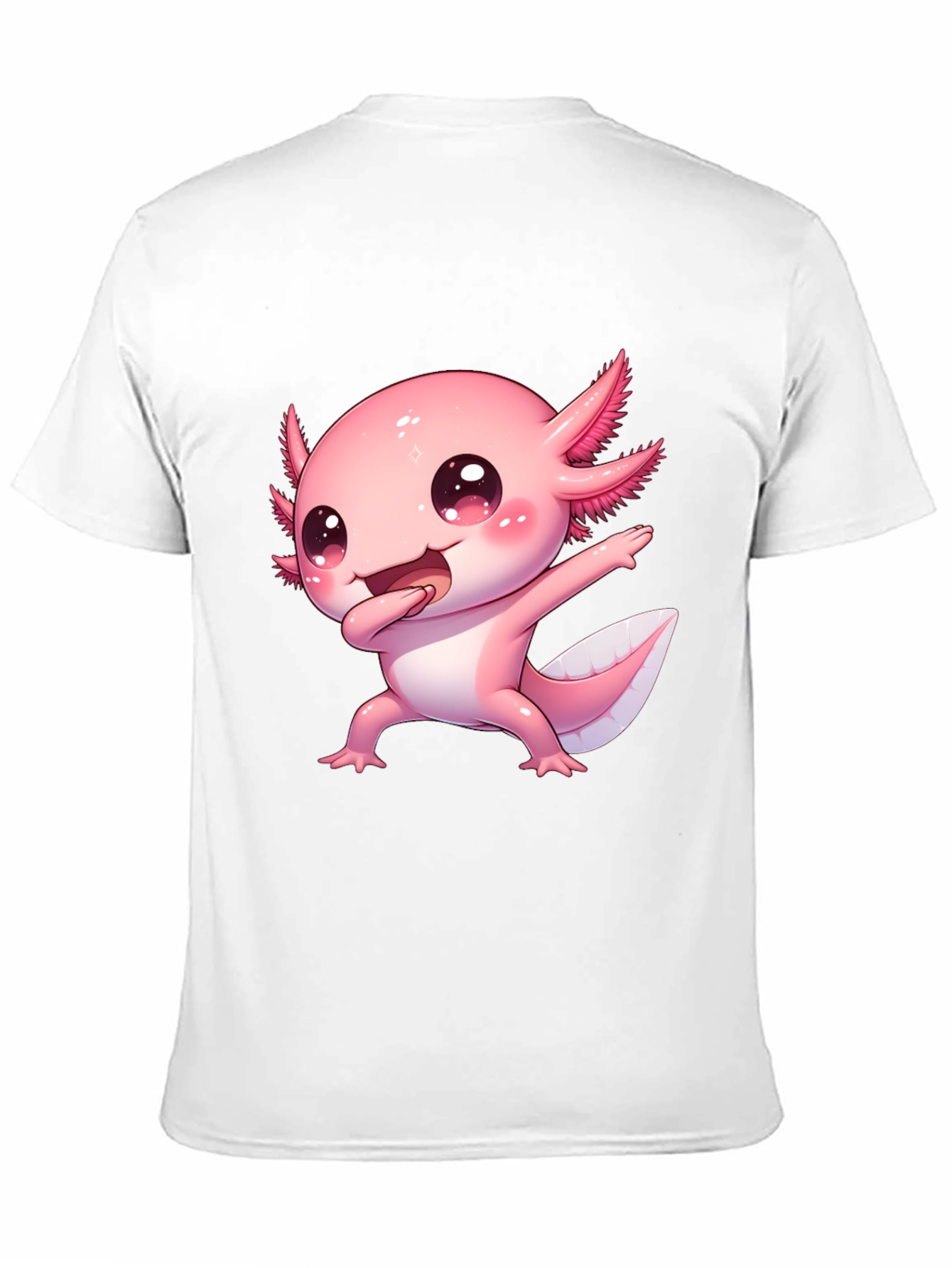 Black Cute Cartoon Axolotl Graphic Tee view 11