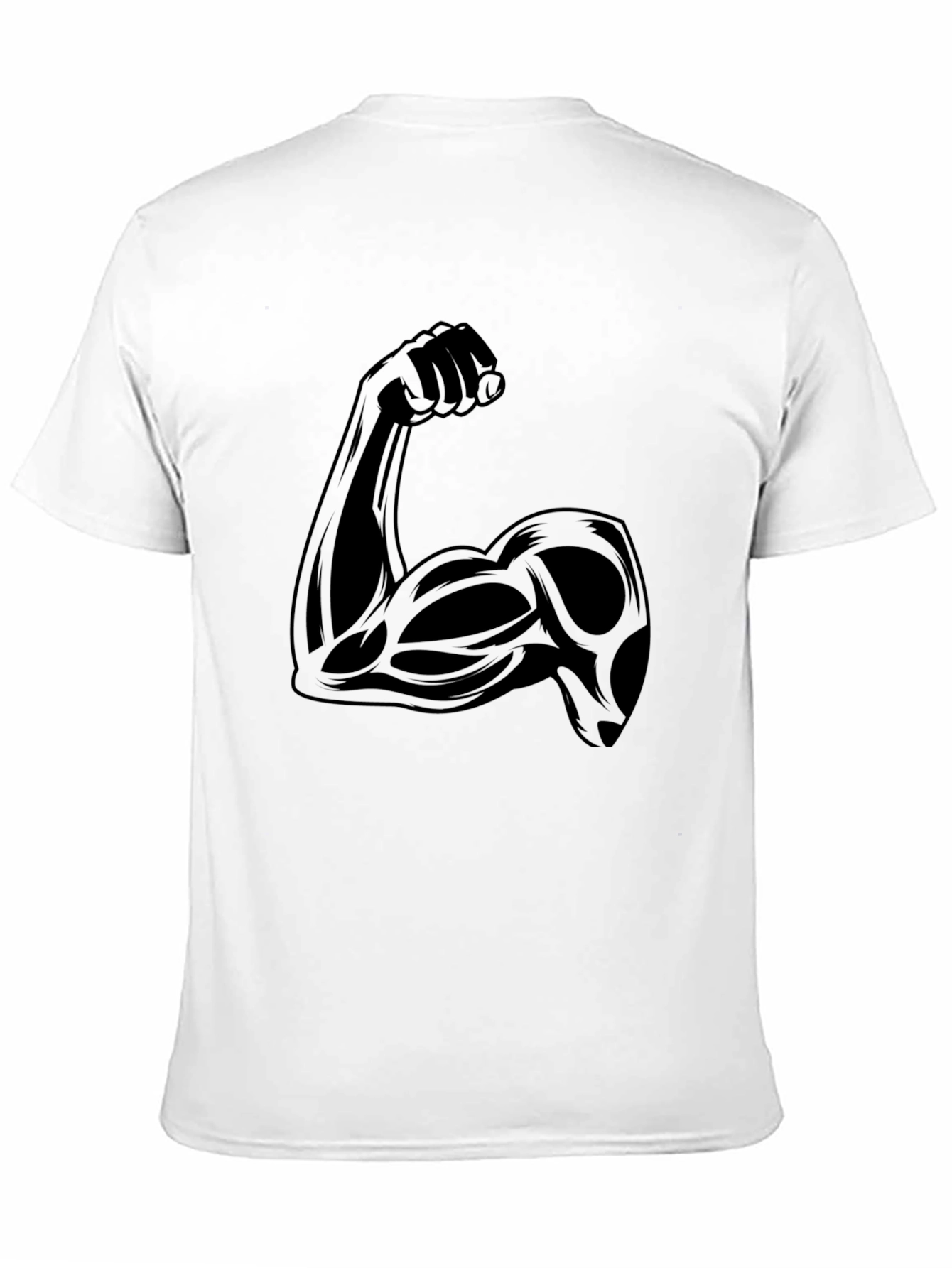 Black Muscle Arm Graphic Tee - Black view 11