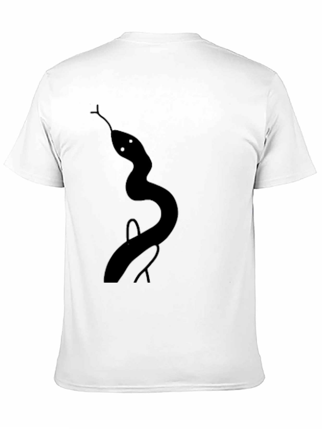 Black Men's Black Snake Graphic Tee - Casual Style view 11