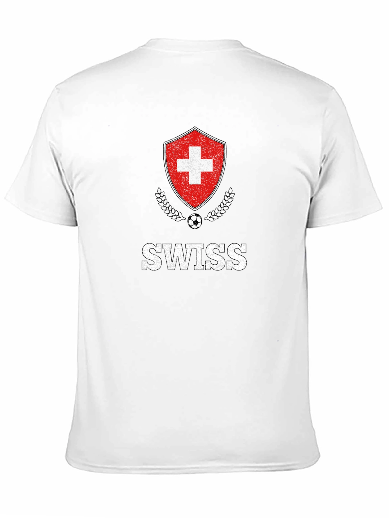 Black Swiss Soccer Pride T-Shirt - Black Cotton Tee view 11