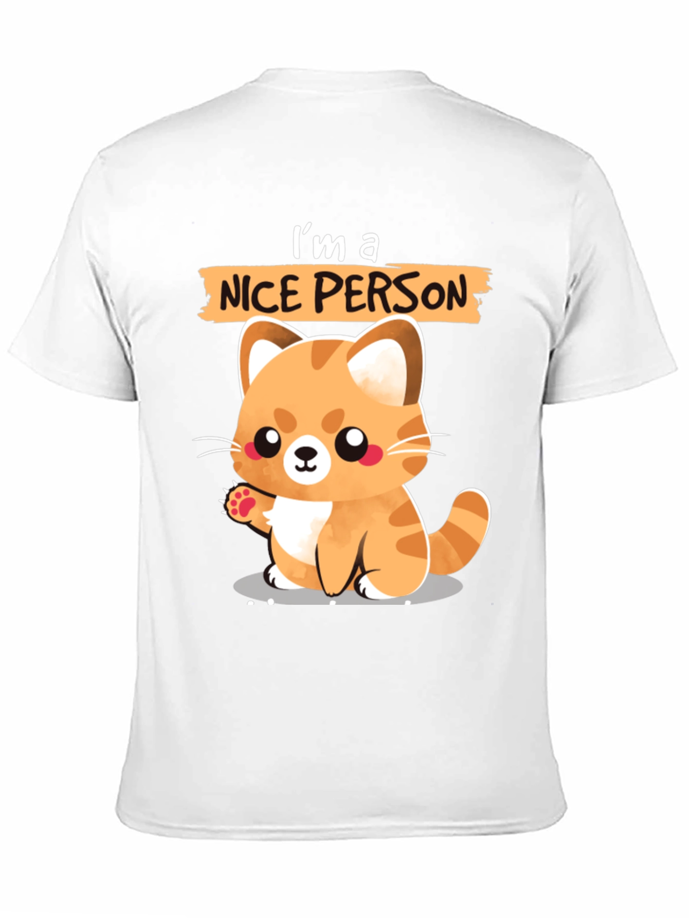 Black Cute Cat Lover T-Shirt - I'm a Nice Person view 11