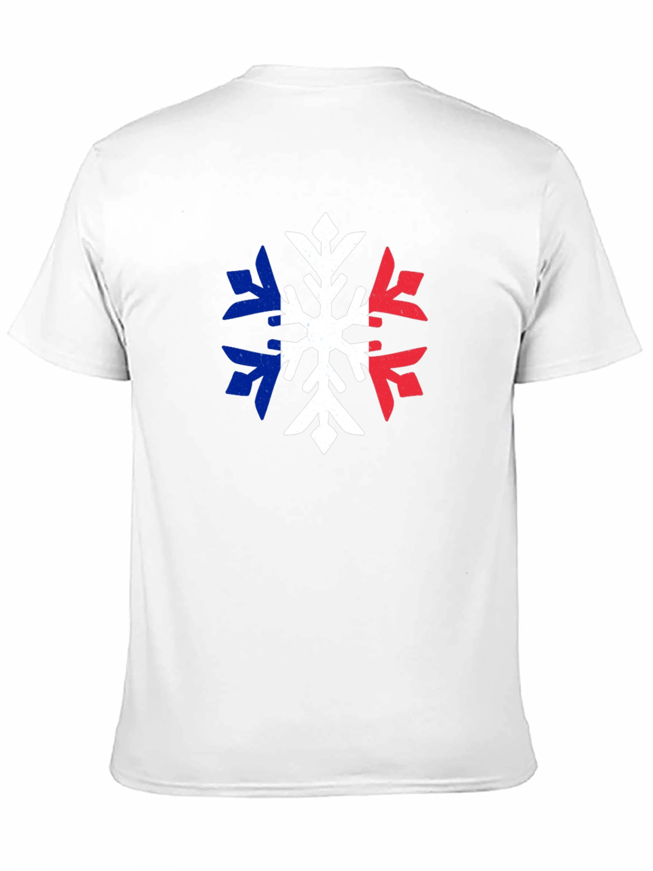 Black French Flag Snowflake T-Shirt view 11