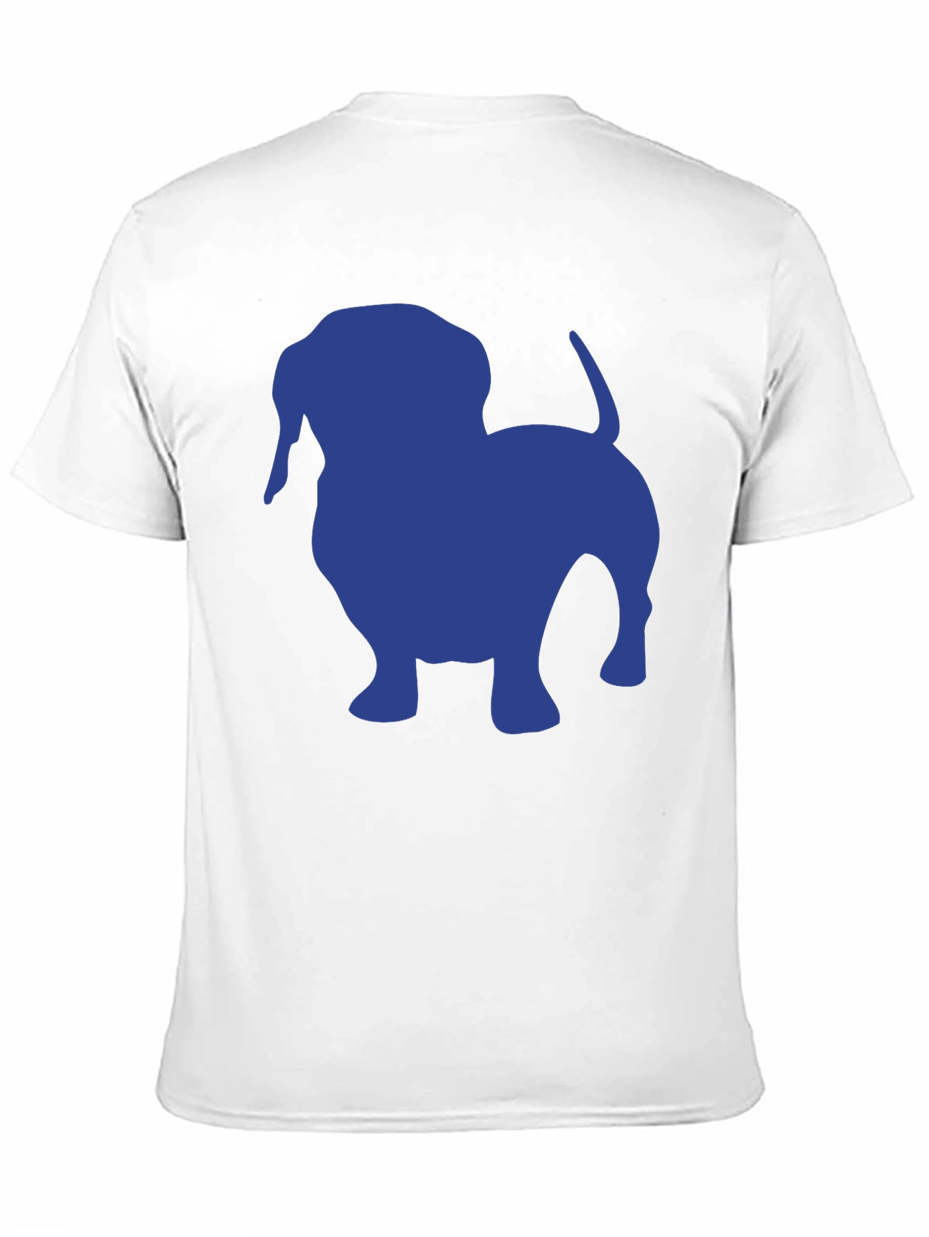 Black Dachshund Silhouette Tee - Black Cotton Casual T-Shirt view 11