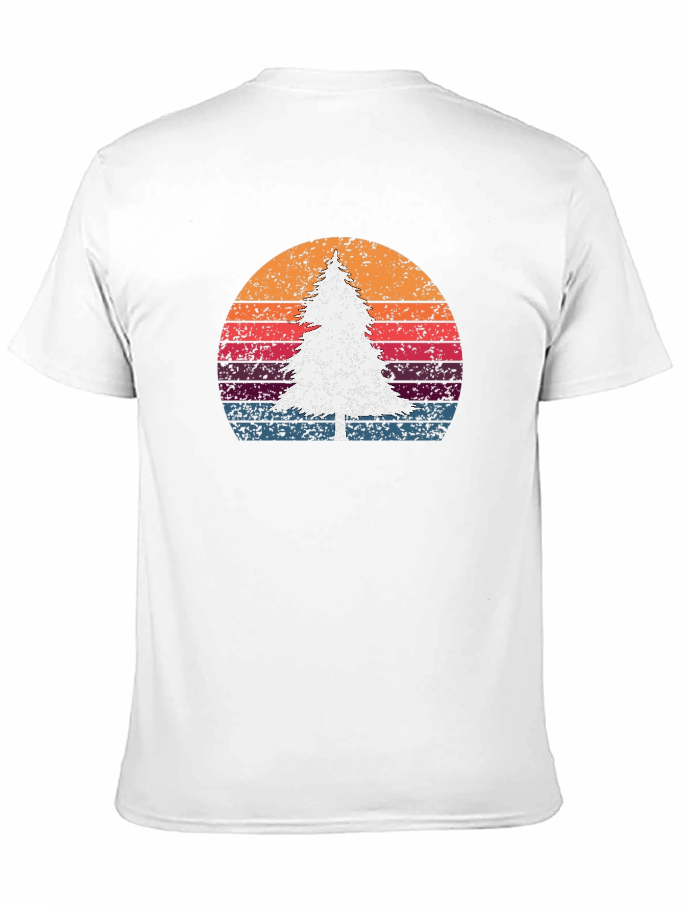 Black Retro Tree Sunset Graphic Tee view 11