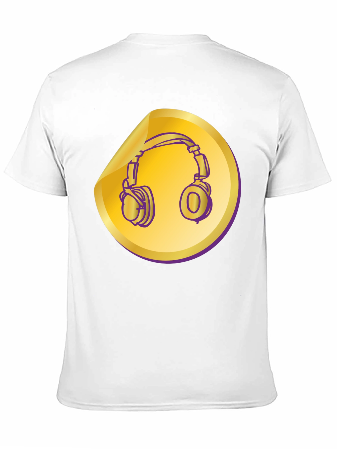 Black Headphones Graphic Tee - Music Lover Shirt view 11