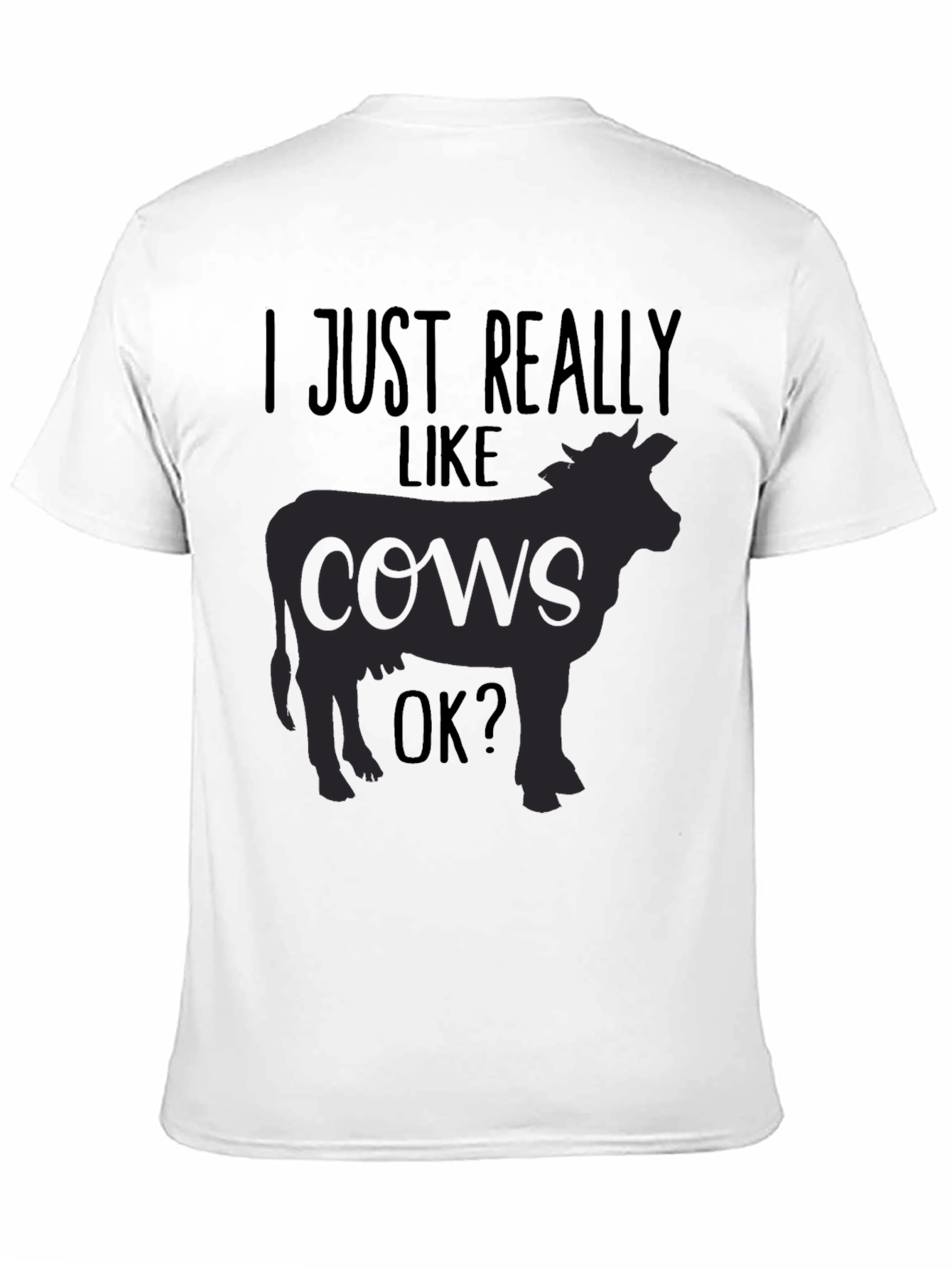 Black I Just Really Like Cows T-Shirt view 11