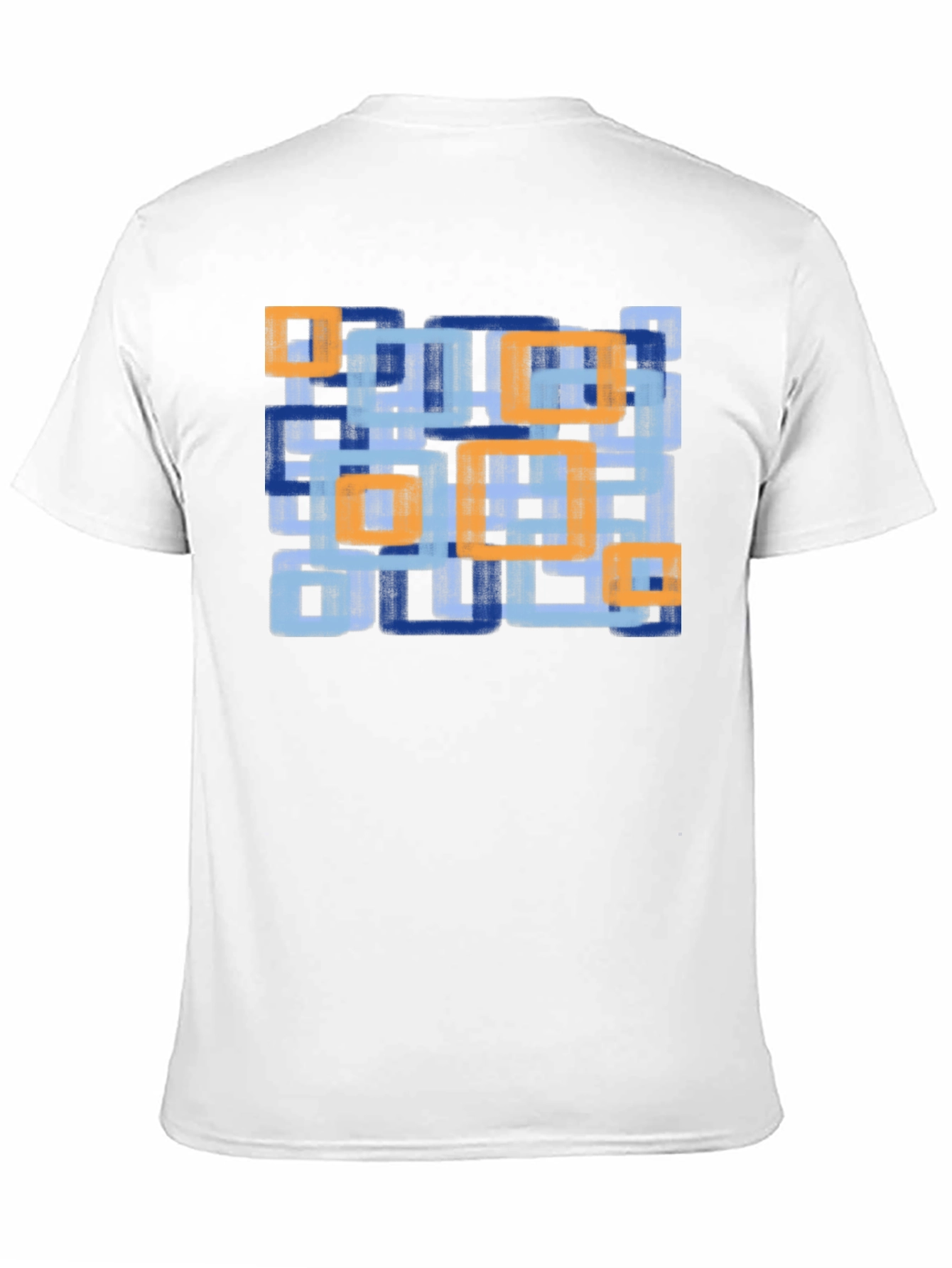 Black Modern Abstract Geometric T-Shirt view 11