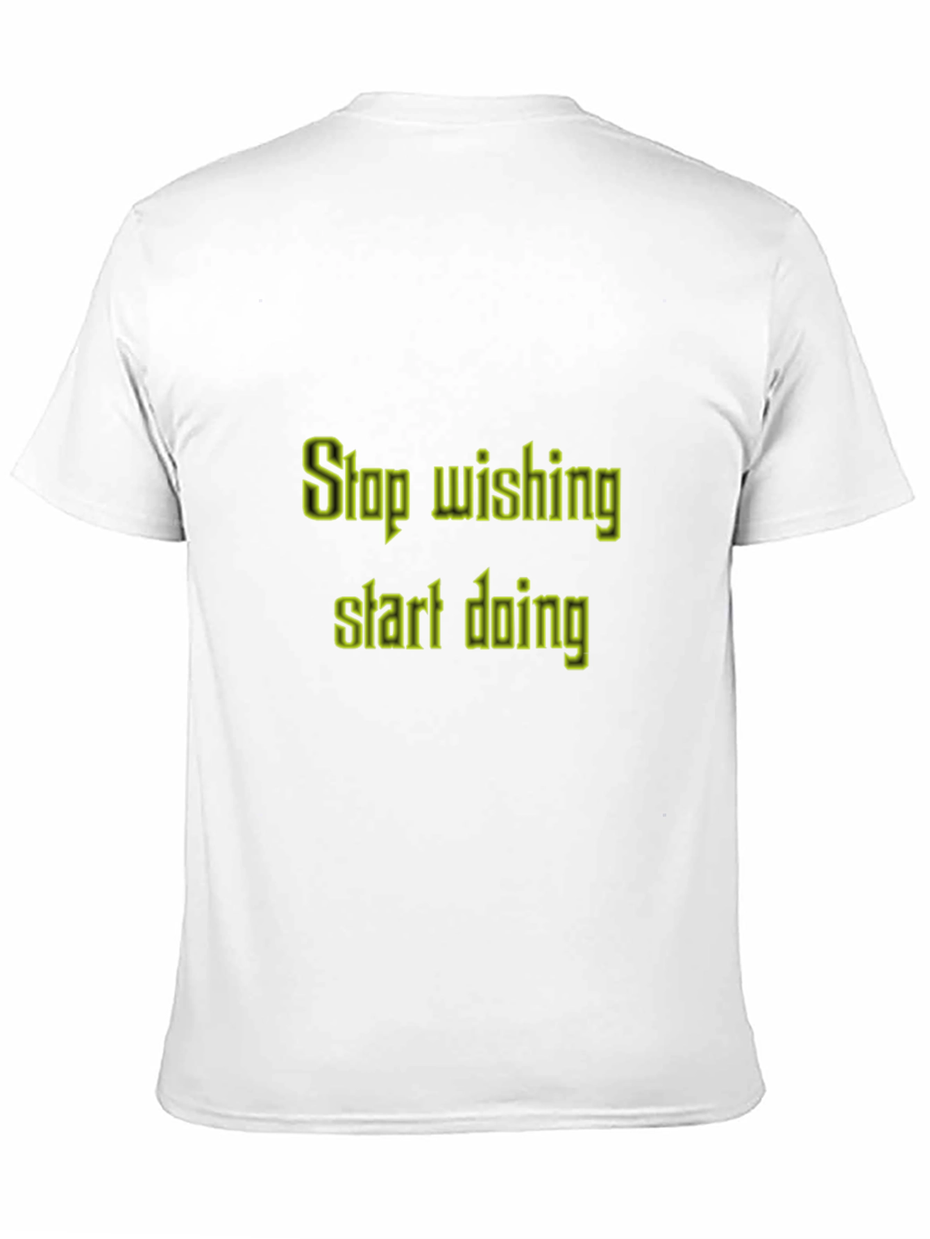 Black Motivational T-Shirt: Stop Wishing, Start Doing view 11
