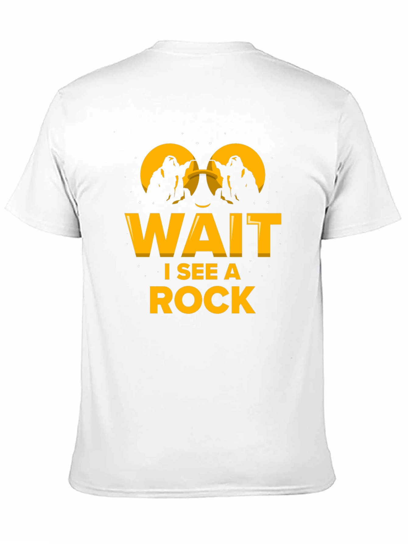 Black Wait I See A Rock Funny Black T-Shirt view 11