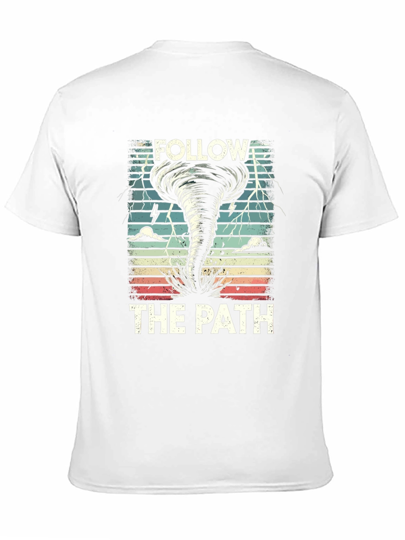 Black Follow the Path Tornado Graphic T-Shirt view 11