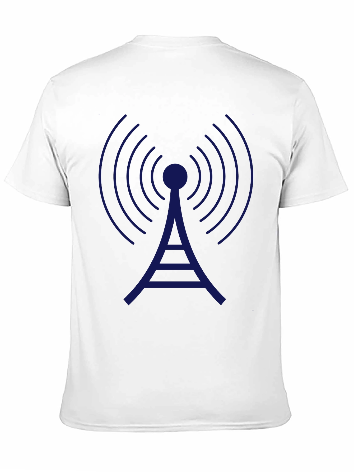 Black Radio Tower Graphic Tee - Classic Black T-Shirt view 11