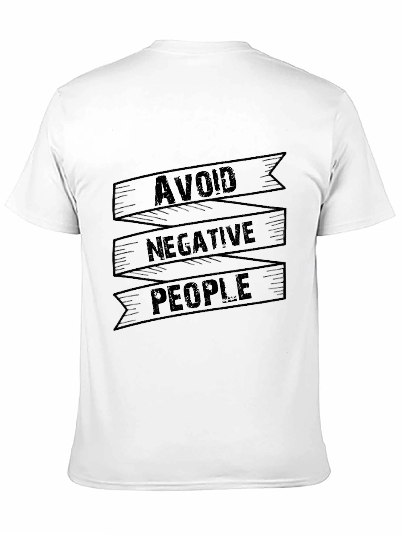Black Avoid Negative People Graphic Tee view 11