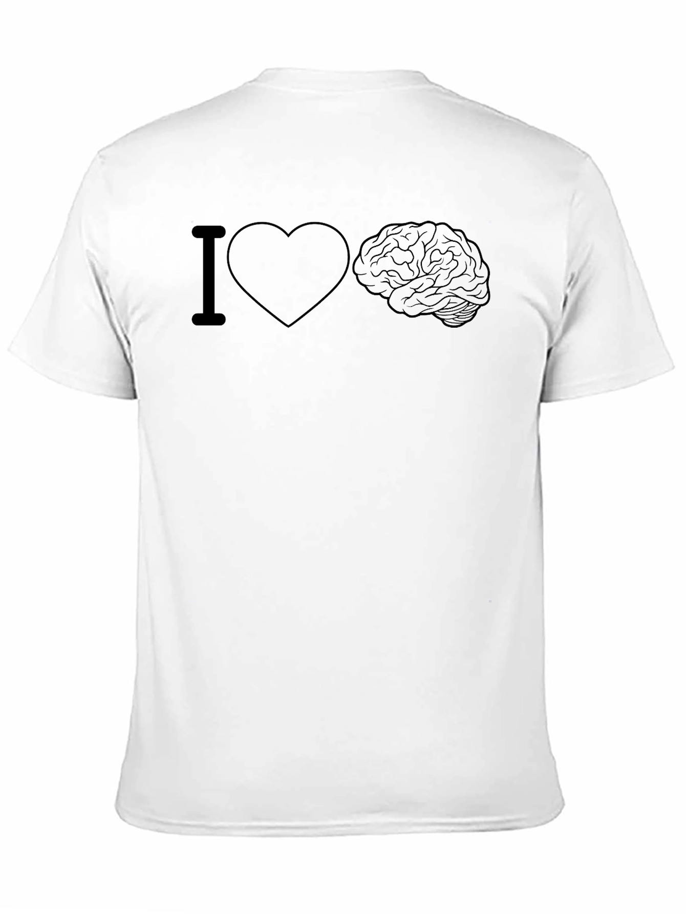 Black I Heart Brains Graphic Tee - Smart & Stylish view 11