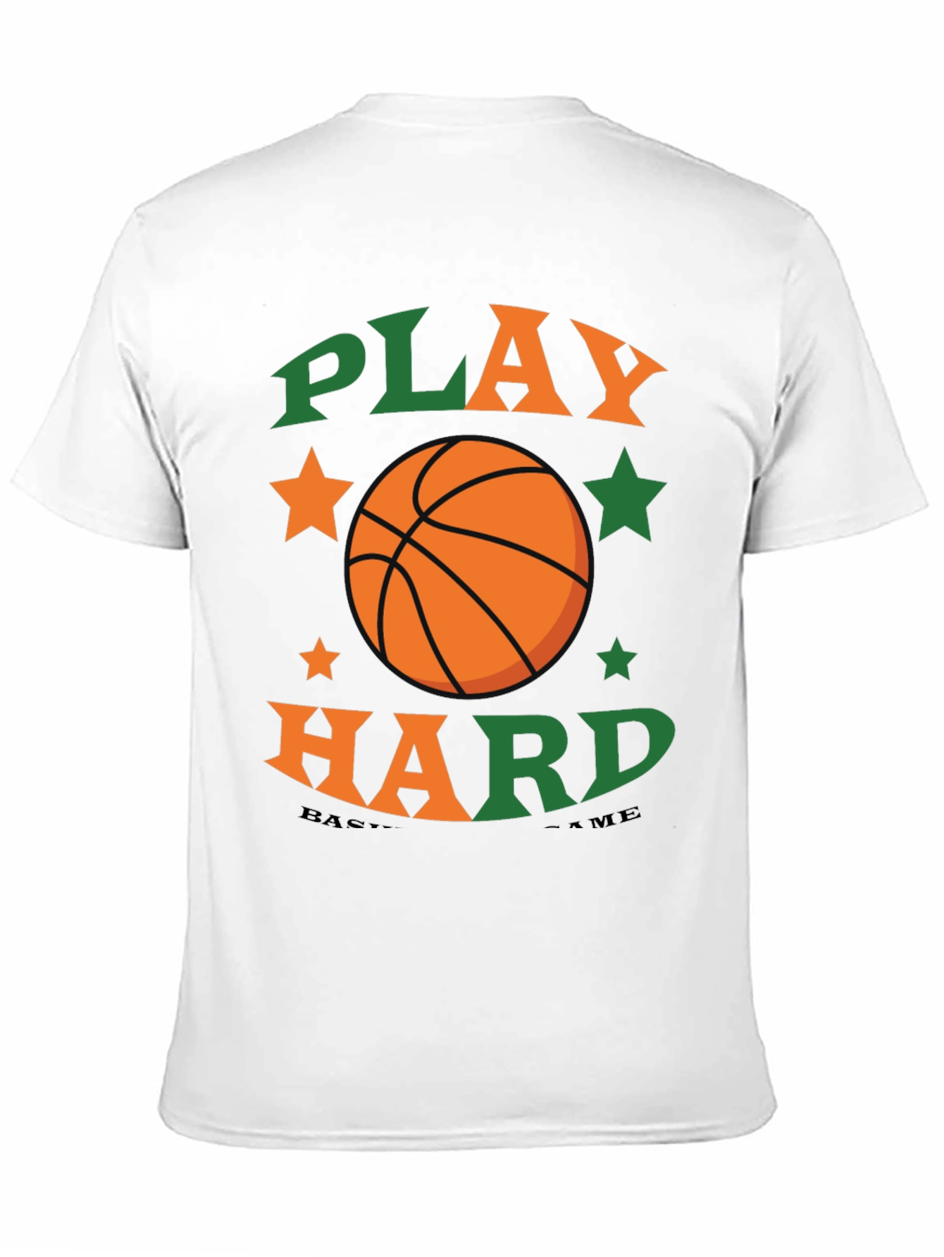 Black Play Hard Basketball Graphic Tee view 11