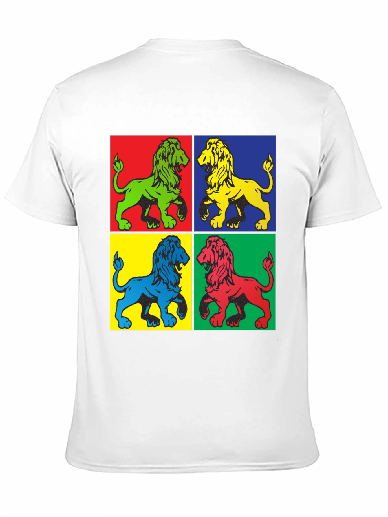 Black Pop Art Lion Graphic Tee view 11