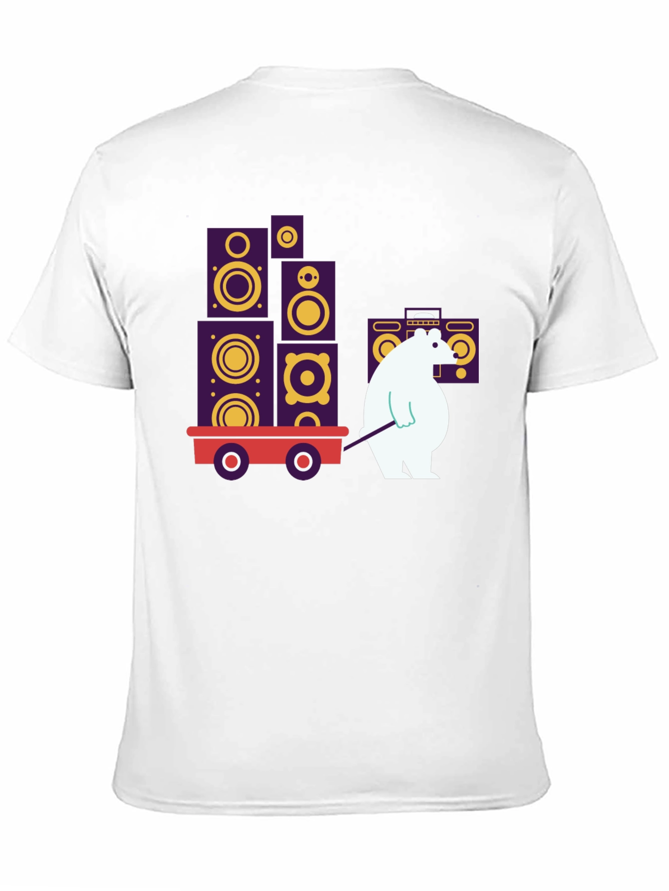 Black Cool Graphic Tee - Bear Hauling Speakers view 11