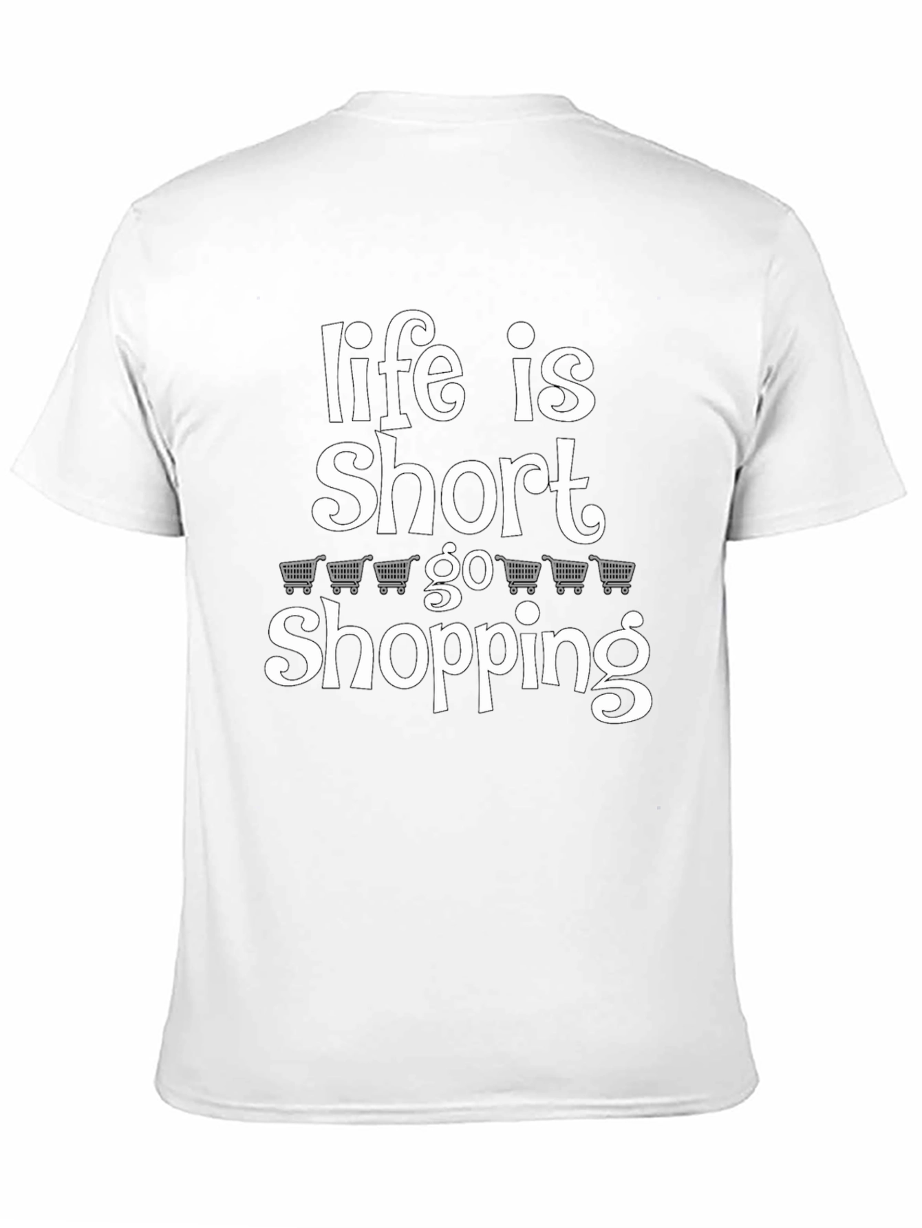 Black Life is Short, Go Shopping Graphic Tee view 11
