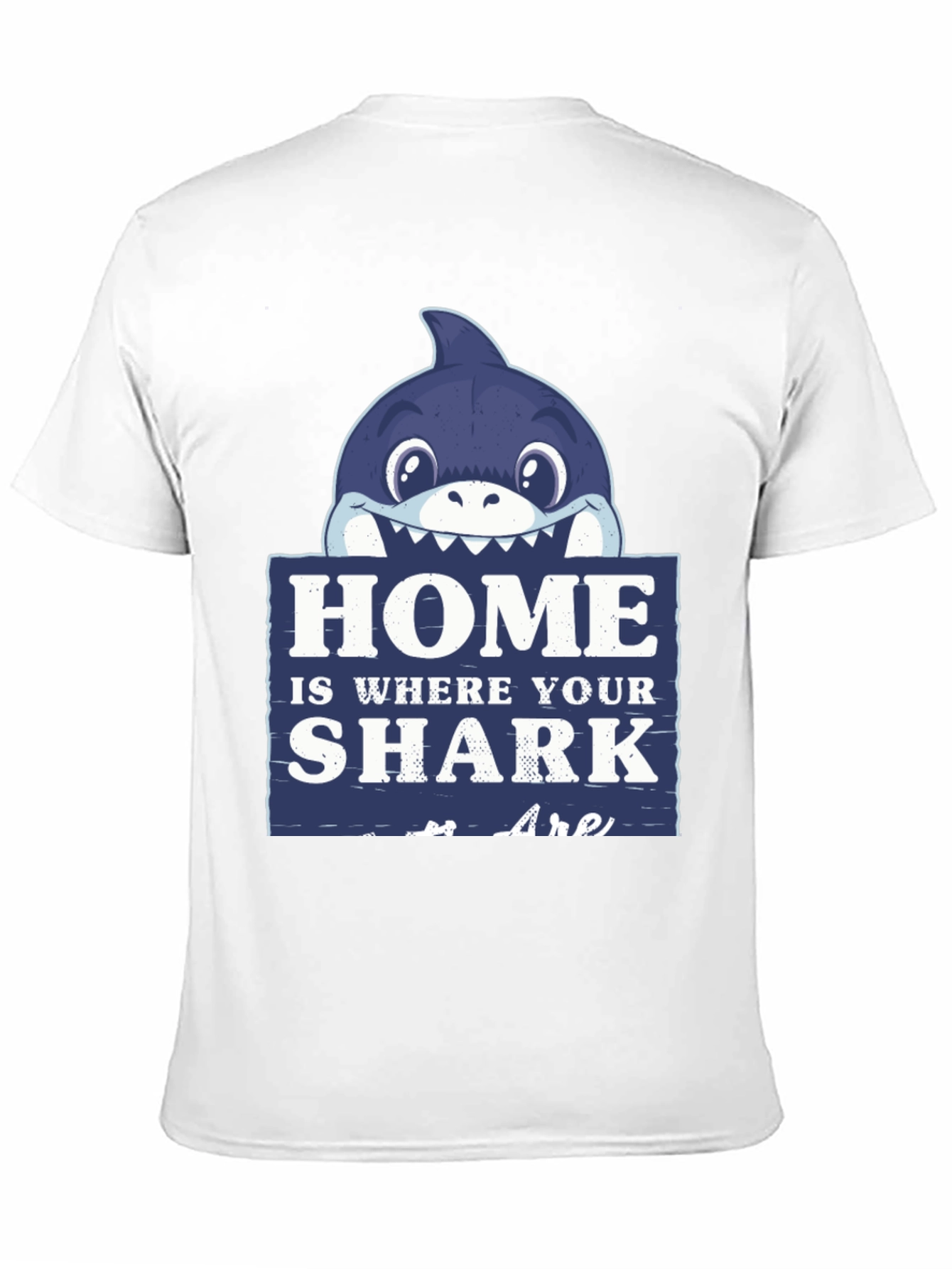 Black Home is Where Your Sharks Are T-Shirt view 11