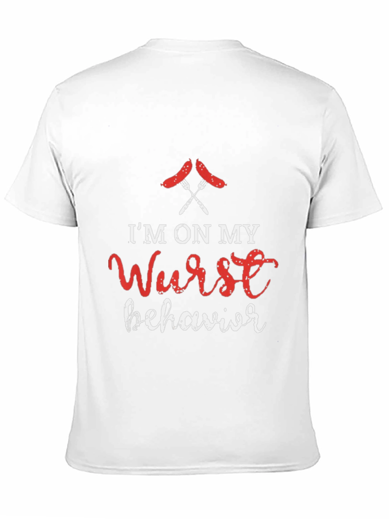 Black Wurst Behavior Graphic Tee - Funny Sausage Pun T-Shirt view 11