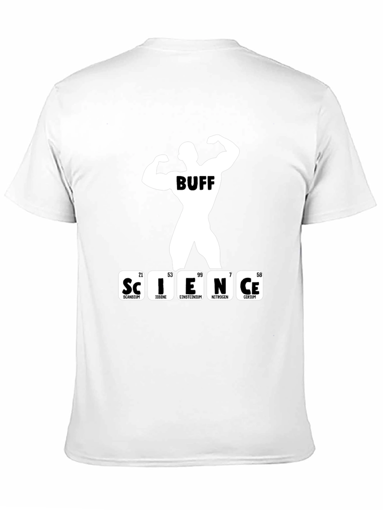 Black Science Buff T-Shirt - Black, Funny Gym Shirt view 11