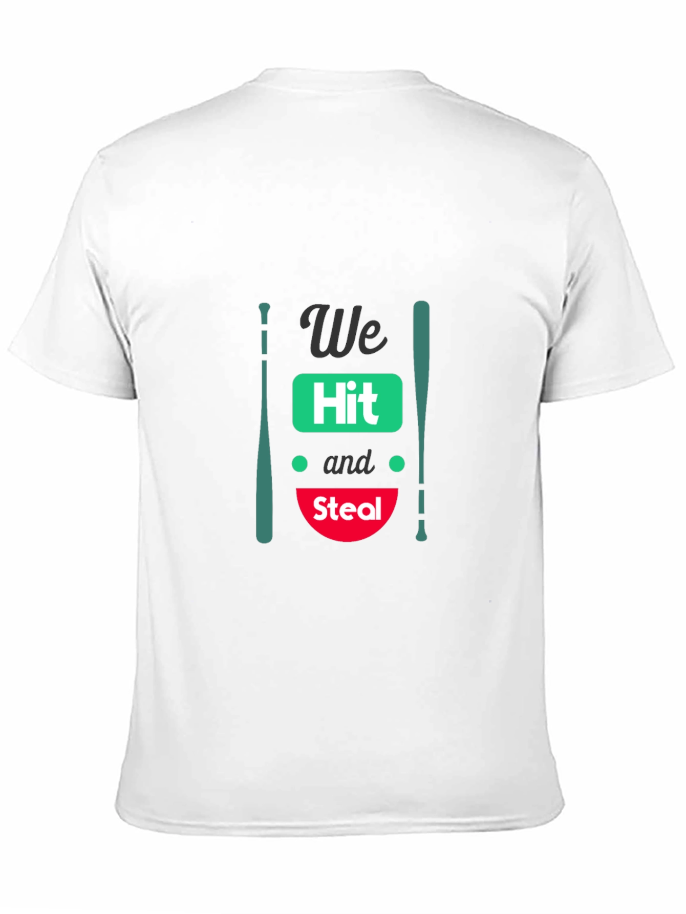 Black We Hit and Steal Baseball T-Shirt view 11