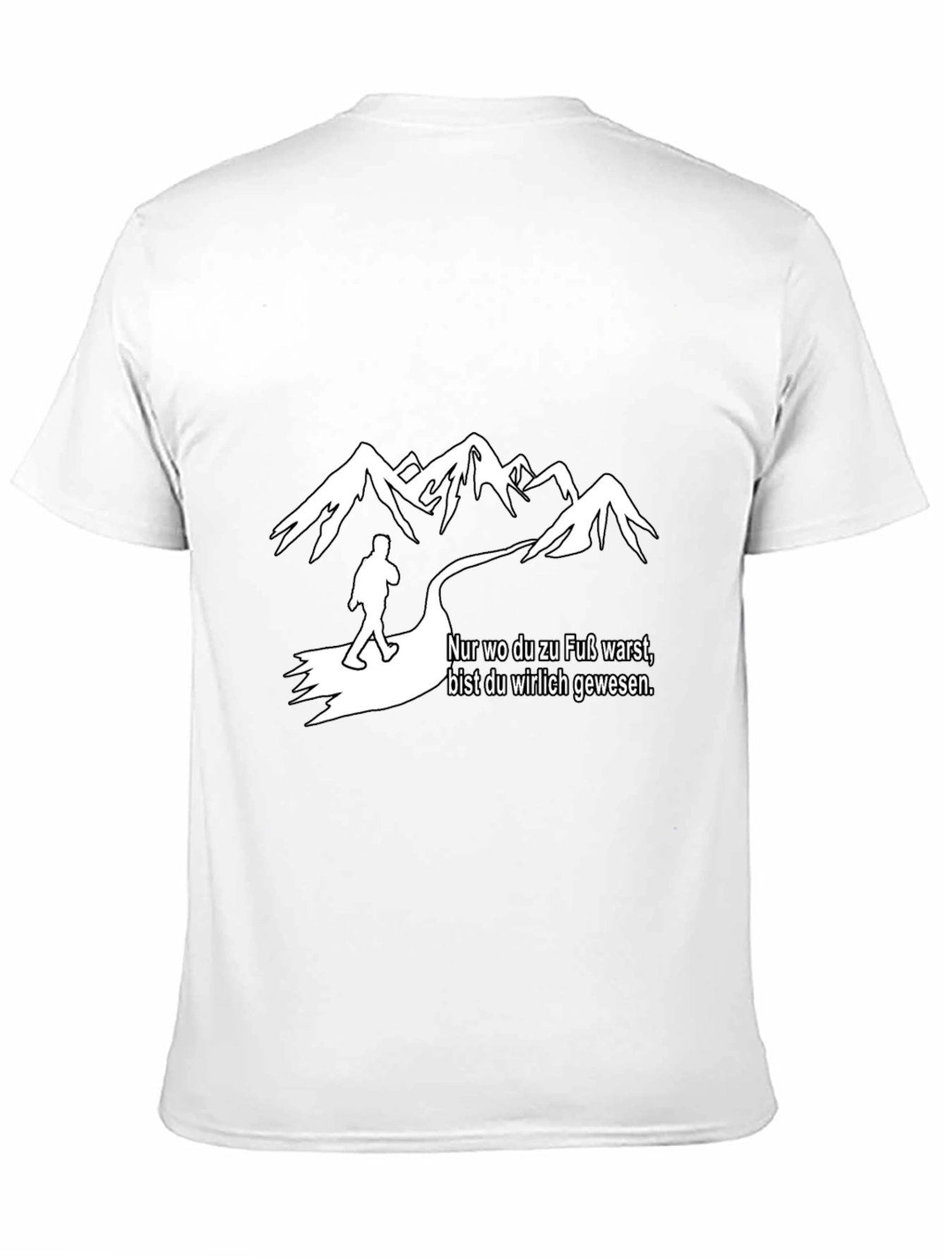 Black Hiking T-Shirt - "Nur wo du zu Fuß warst" view 11