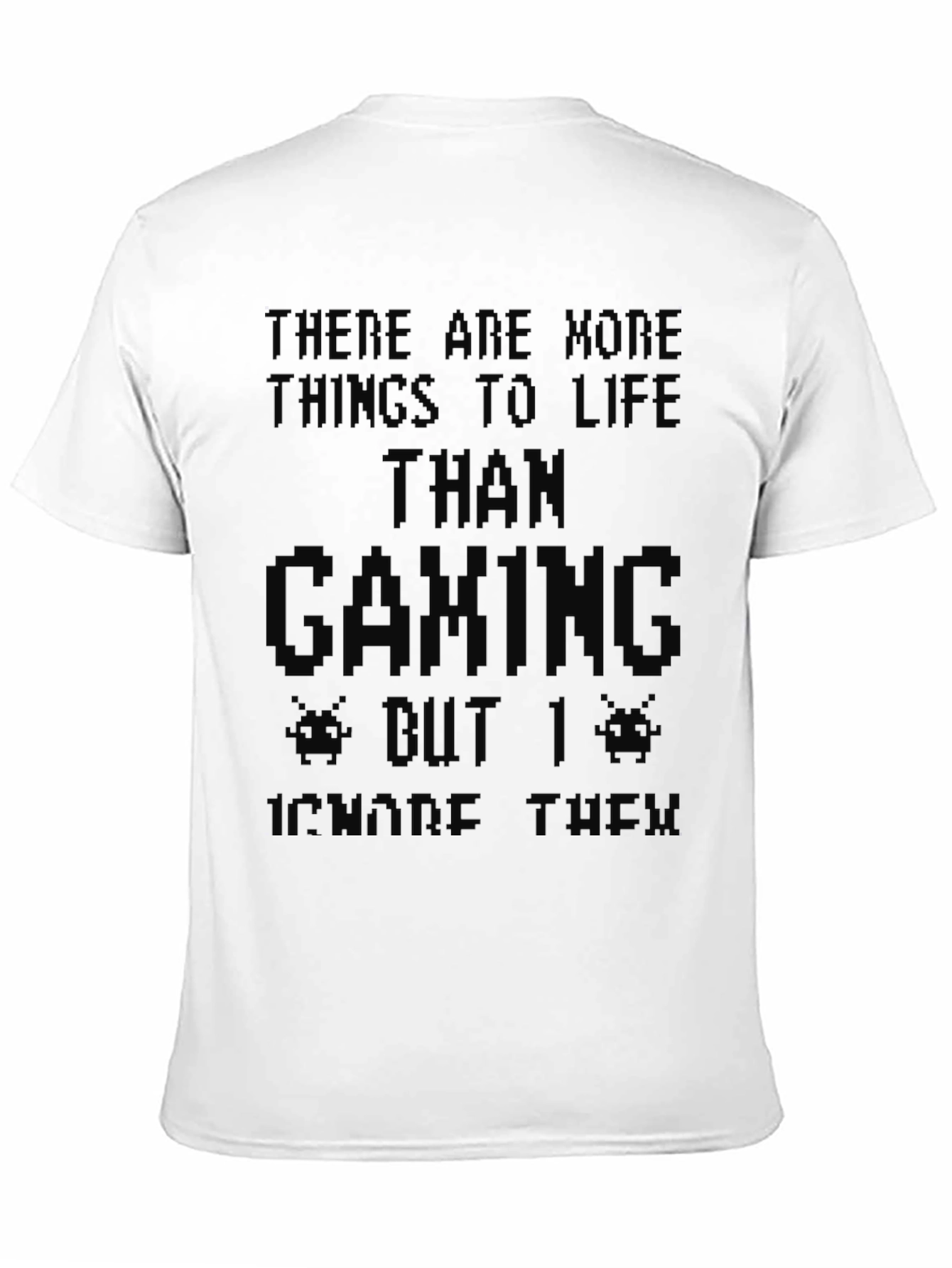 Black Gamer Black T-Shirt - Life vs Gaming Graphic Tee view 11
