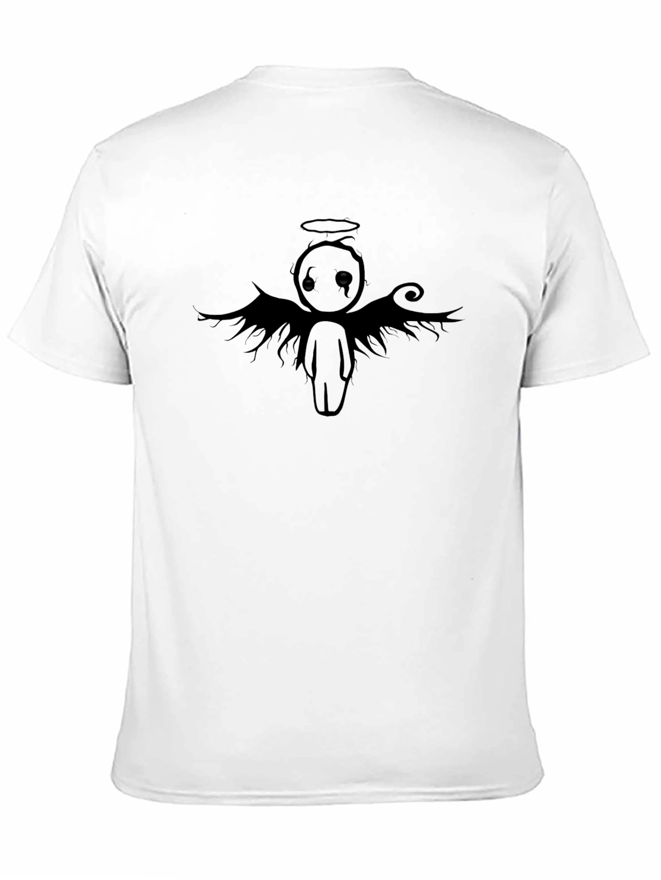 Black Emo Angel Graphic Tee - Black T-Shirt view 11