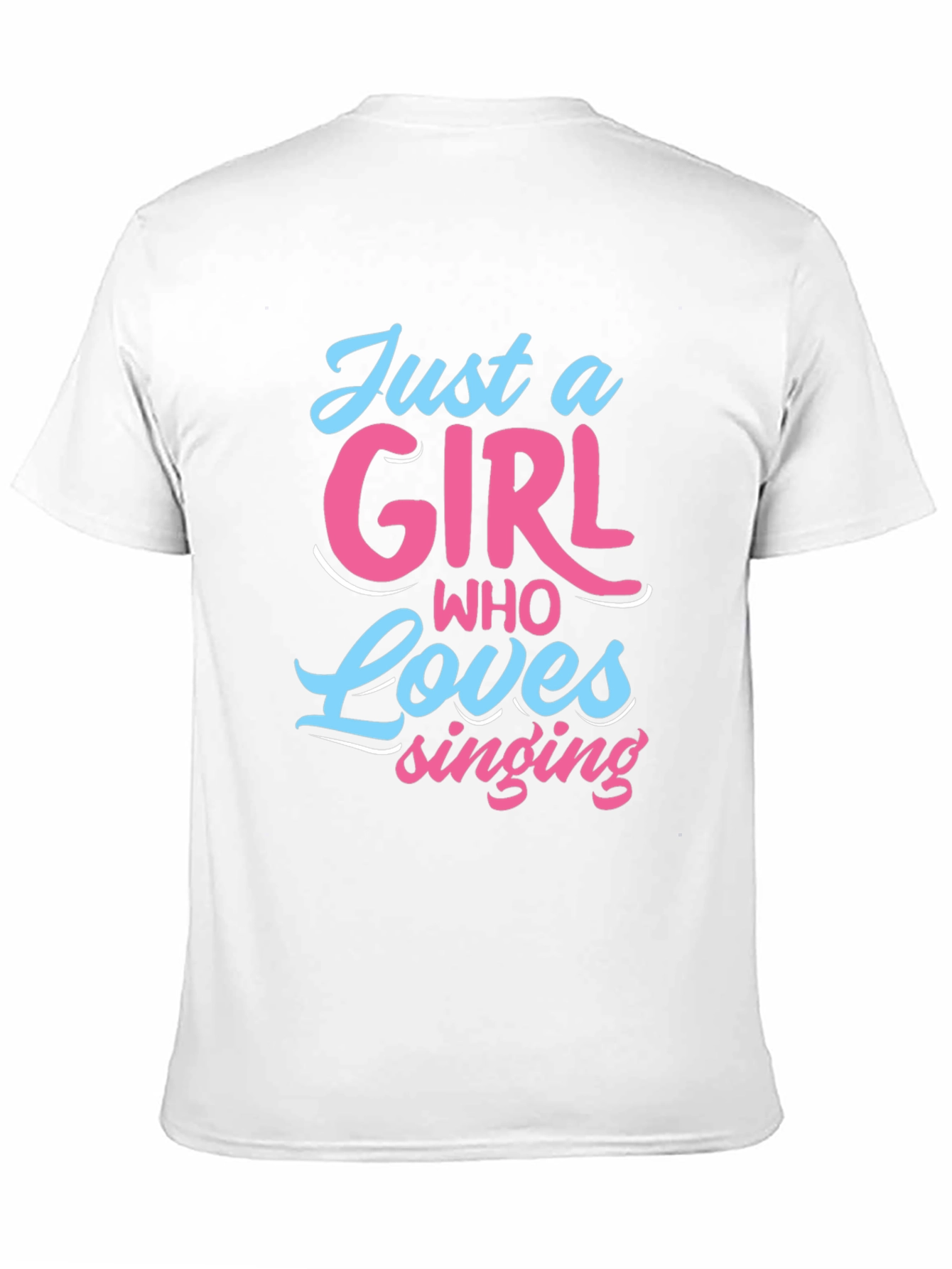 Black Just A Girl Who Loves Singing Black T-Shirt view 11