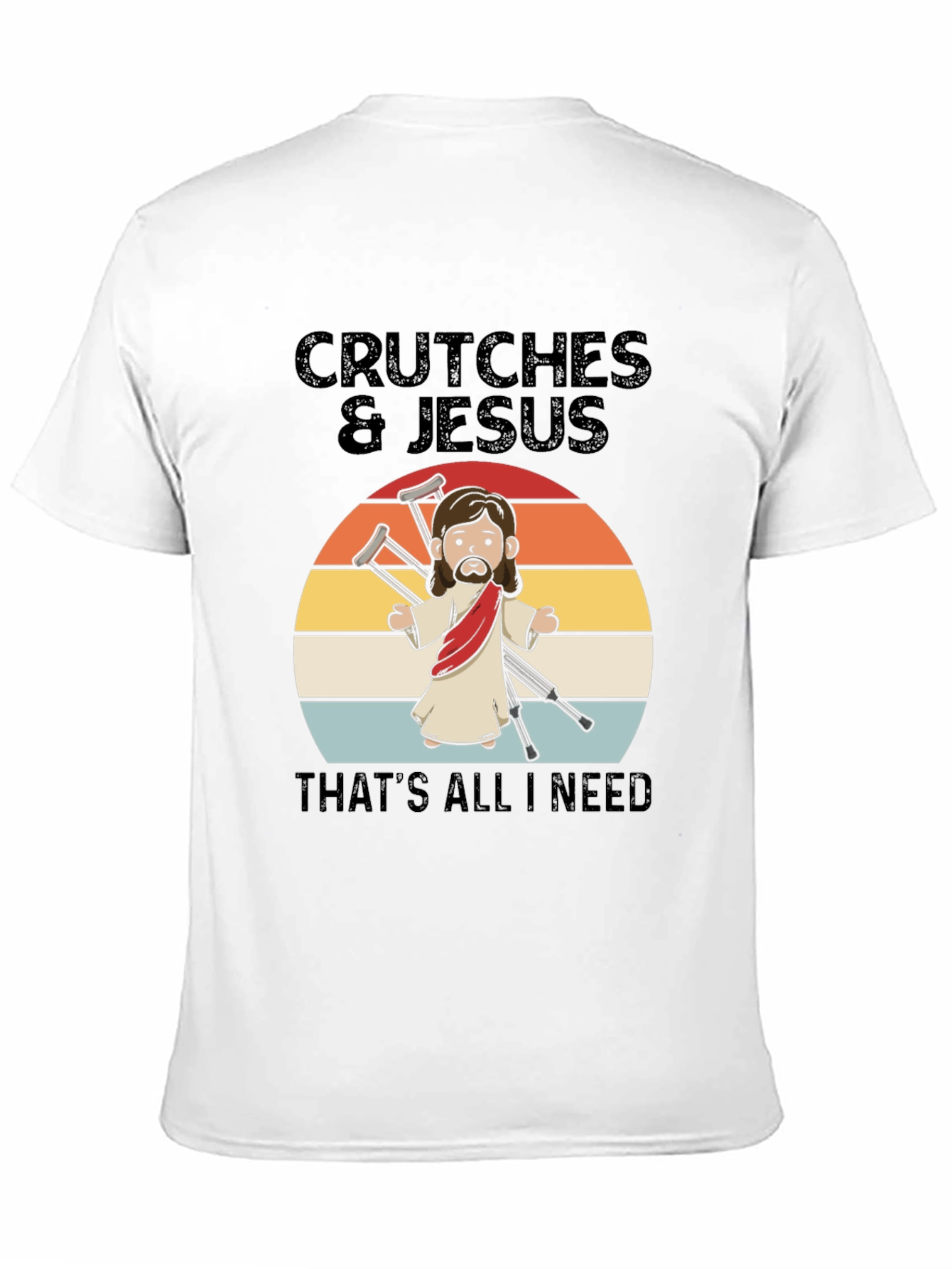 Black Crutches & Jesus Graphic T-Shirt view 11