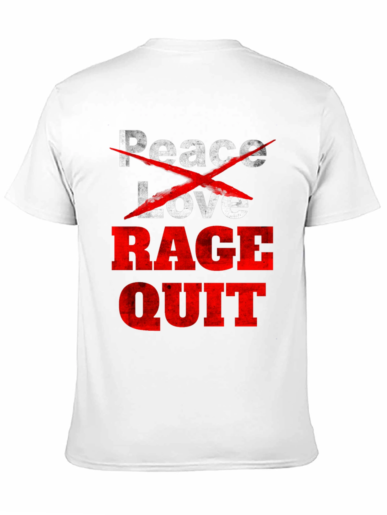 Black Peace Love Rage Quit Graphic Tee view 11