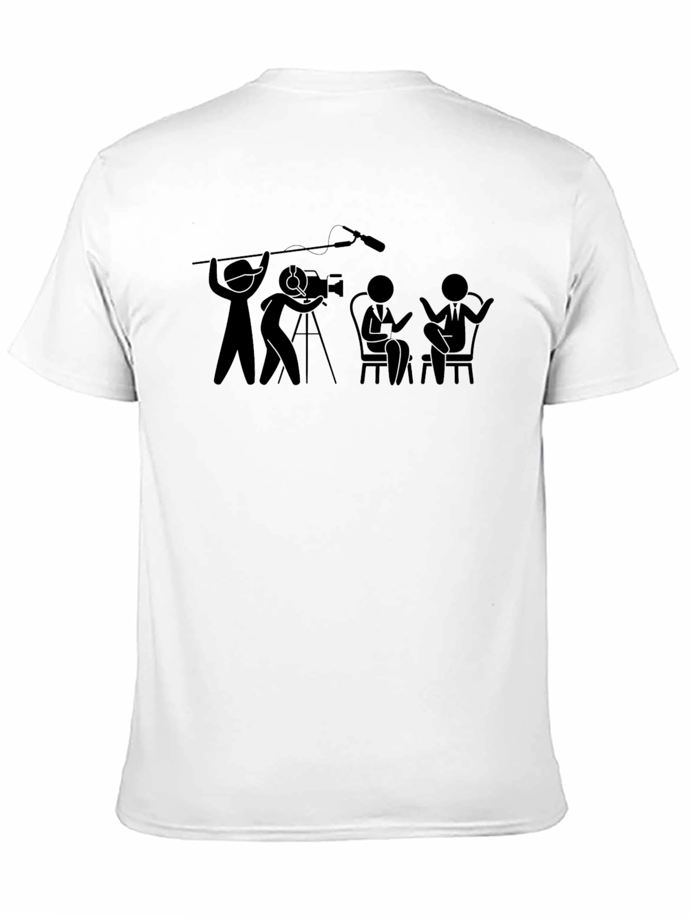 Black Black Crew Neck Filmmaking T-Shirt view 11