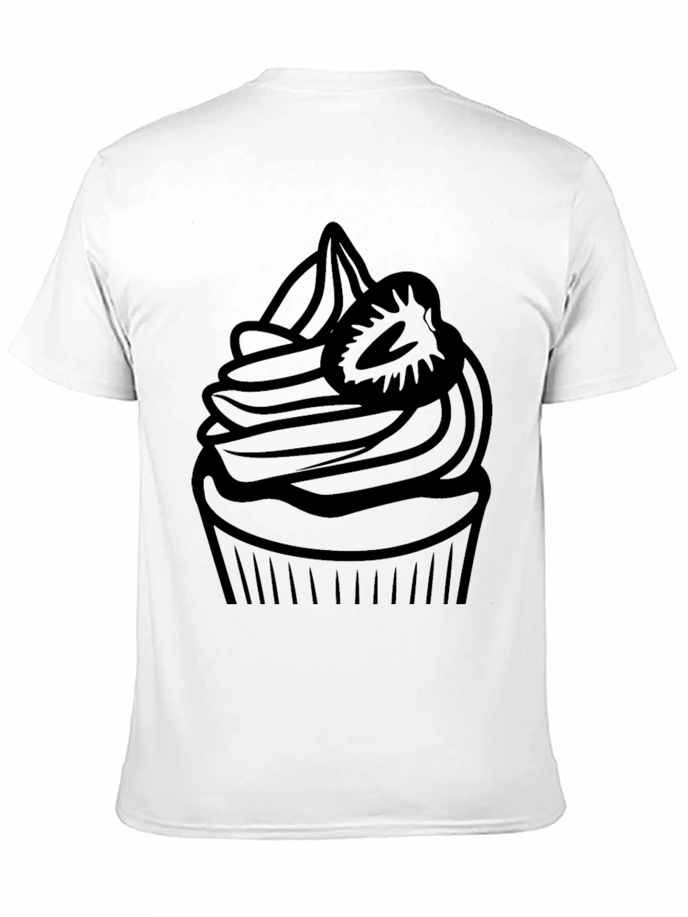 Black Cupcake Graphic Black T-Shirt view 11