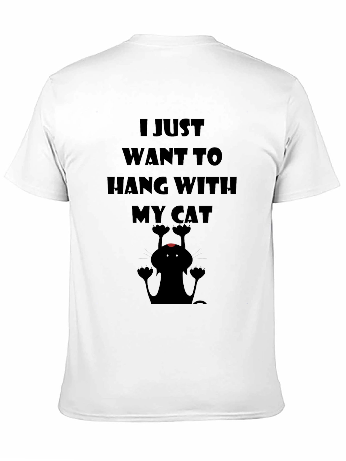 Black Hang With My Cat Graphic Tee - Black view 11