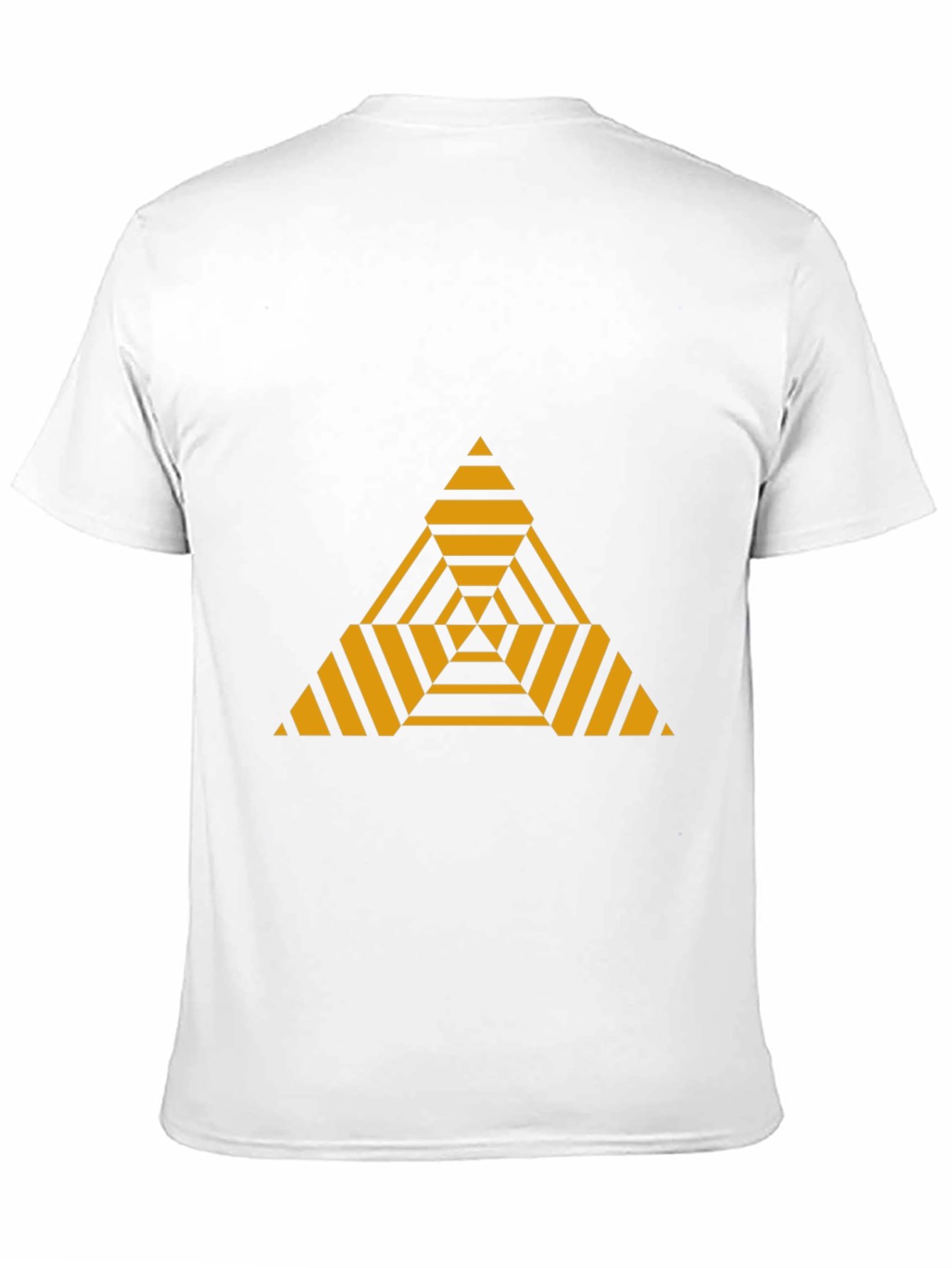 Black Geometric Triangle Graphic Tee - Modern Black T-Shirt view 11