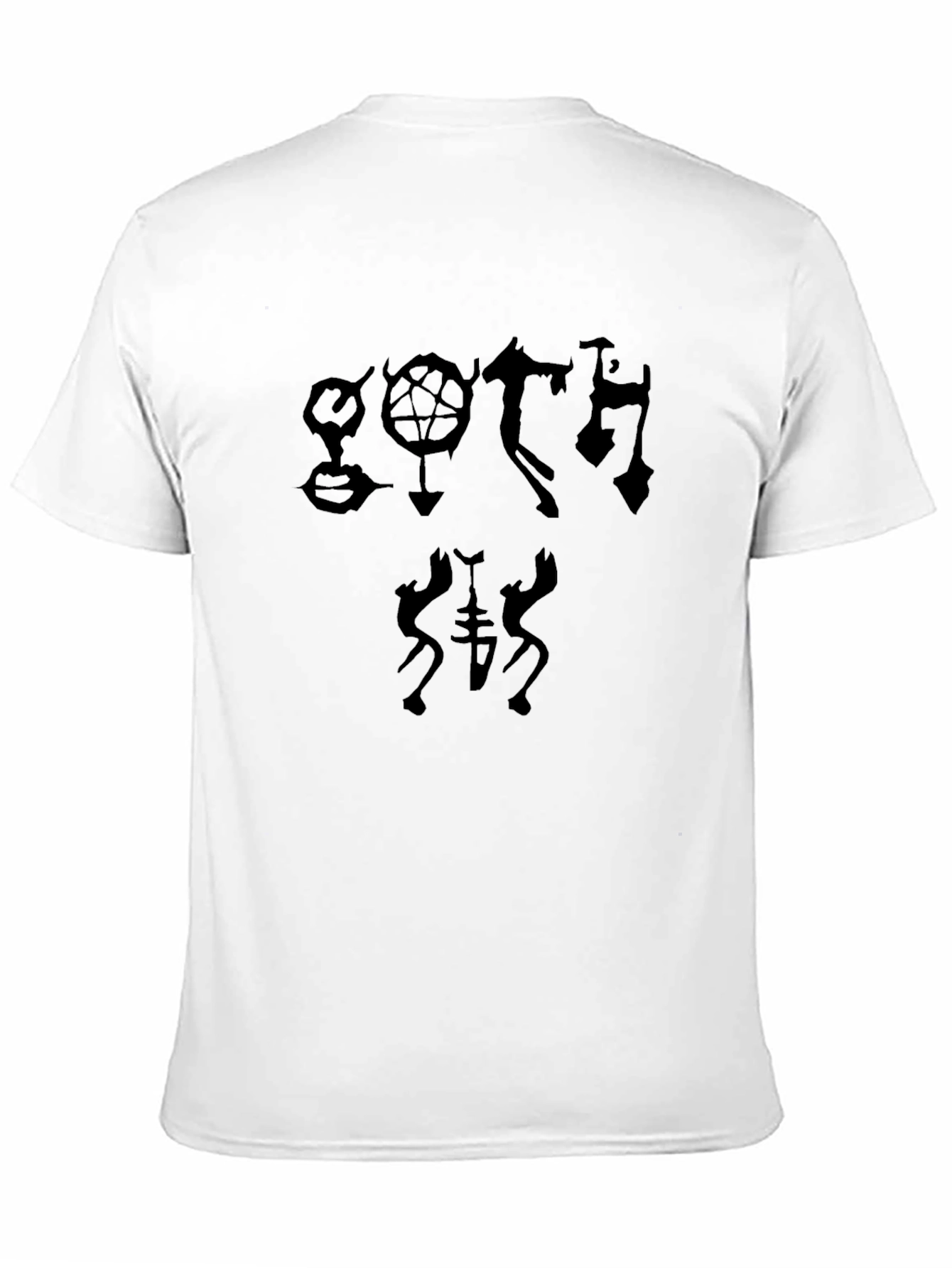 Black Gothic Symbol T-Shirt - Dark Aesthetic Tee view 11