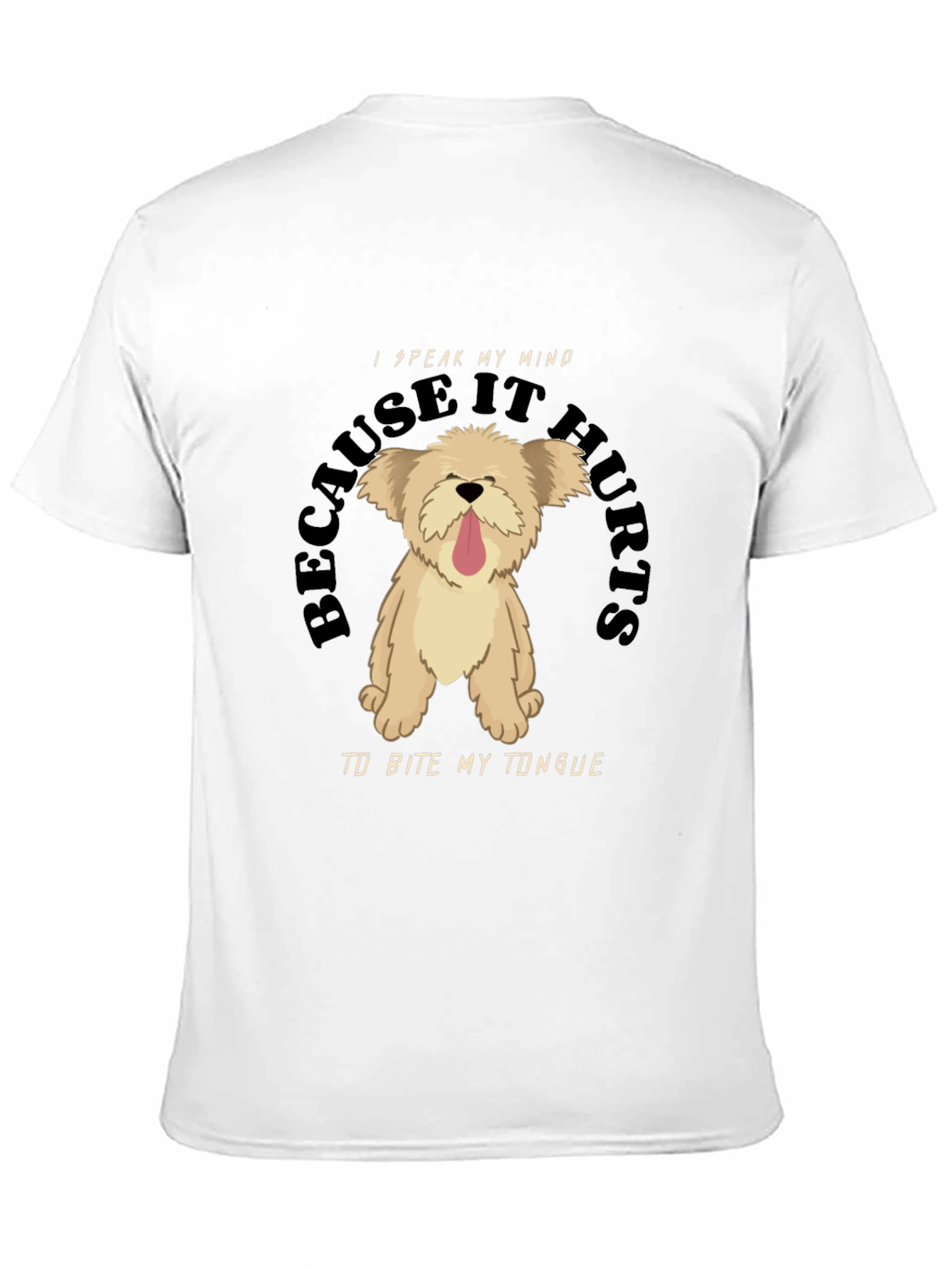 Black I Speak My Mind Dog Graphic Tee - Black view 11