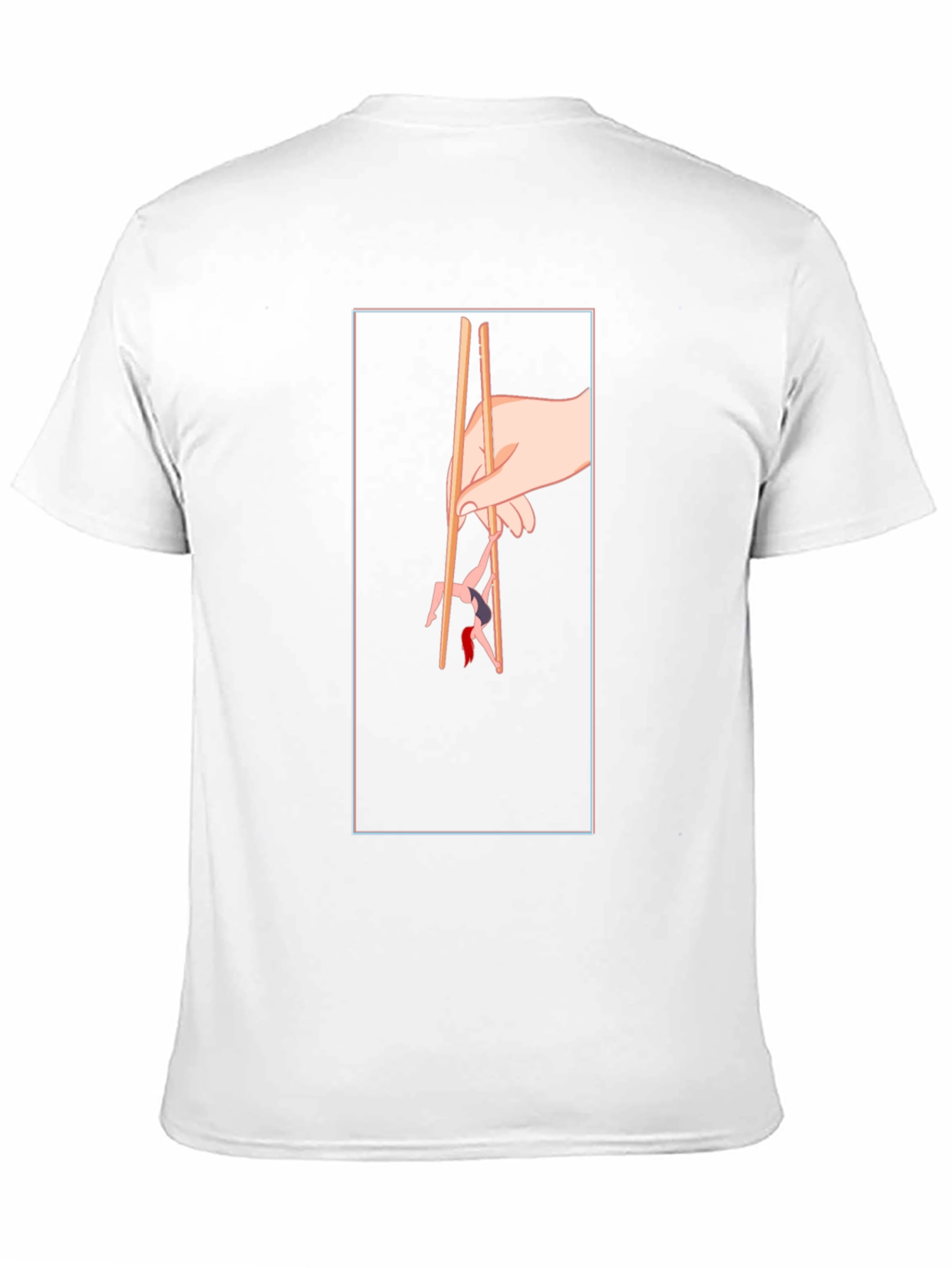 Black Chopstick Graphic Tee - Unique Hand Design view 11
