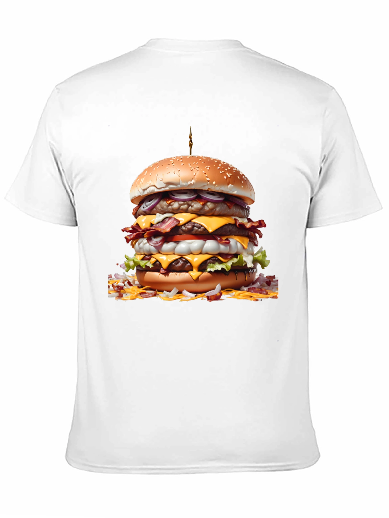 Black Burger Graphic Tee - Foodie Fashion view 11
