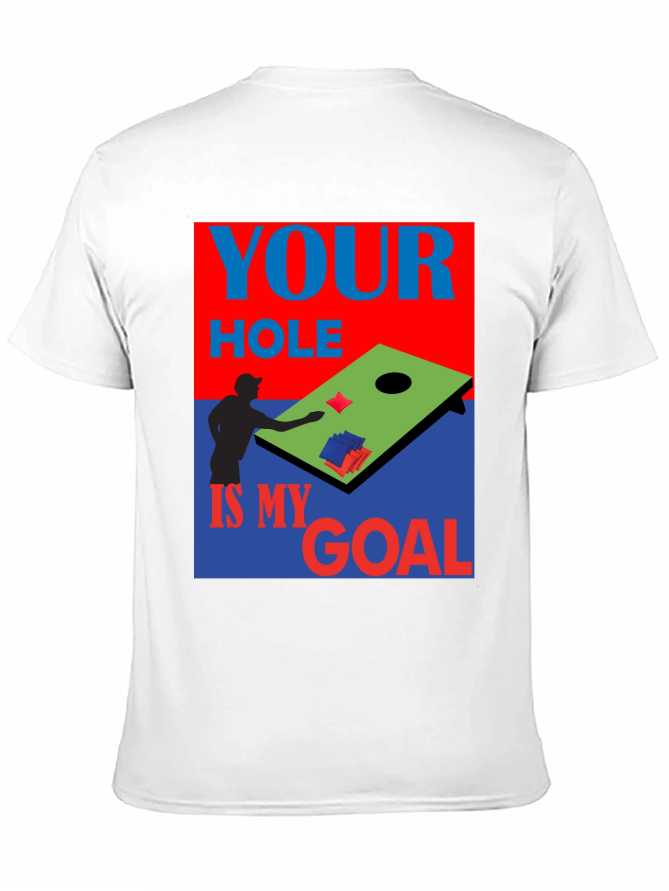 Black Cornhole T-Shirt: Your Hole is My Goal view 11