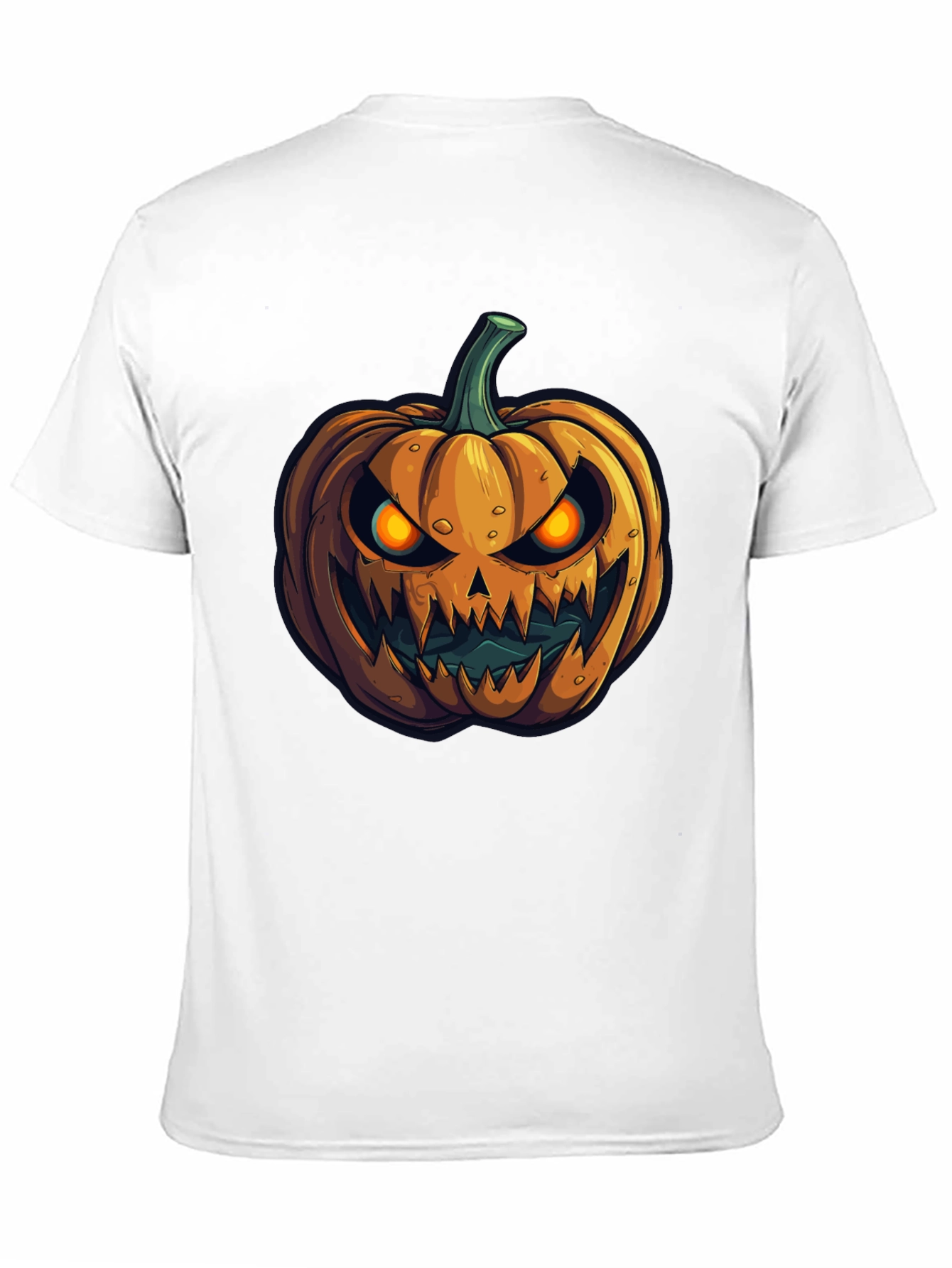Black Halloween Pumpkin Graphic Tee - Men's Black T-Shirt view 11