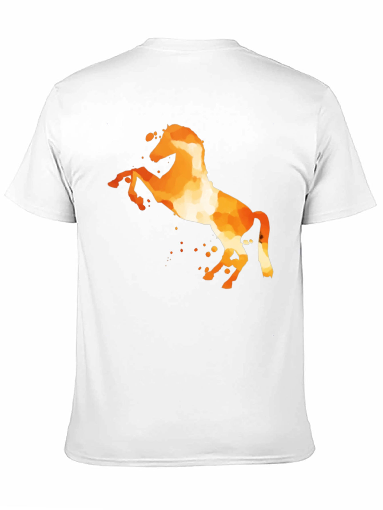 Black Fiery Horse Graphic Tee - Black Cotton Blend view 11