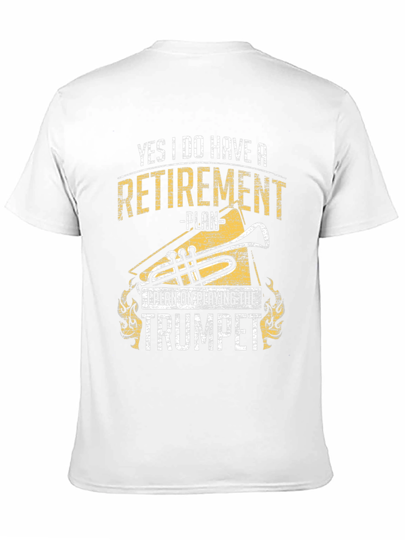 Black Retirement Trumpet Player T-Shirt view 11