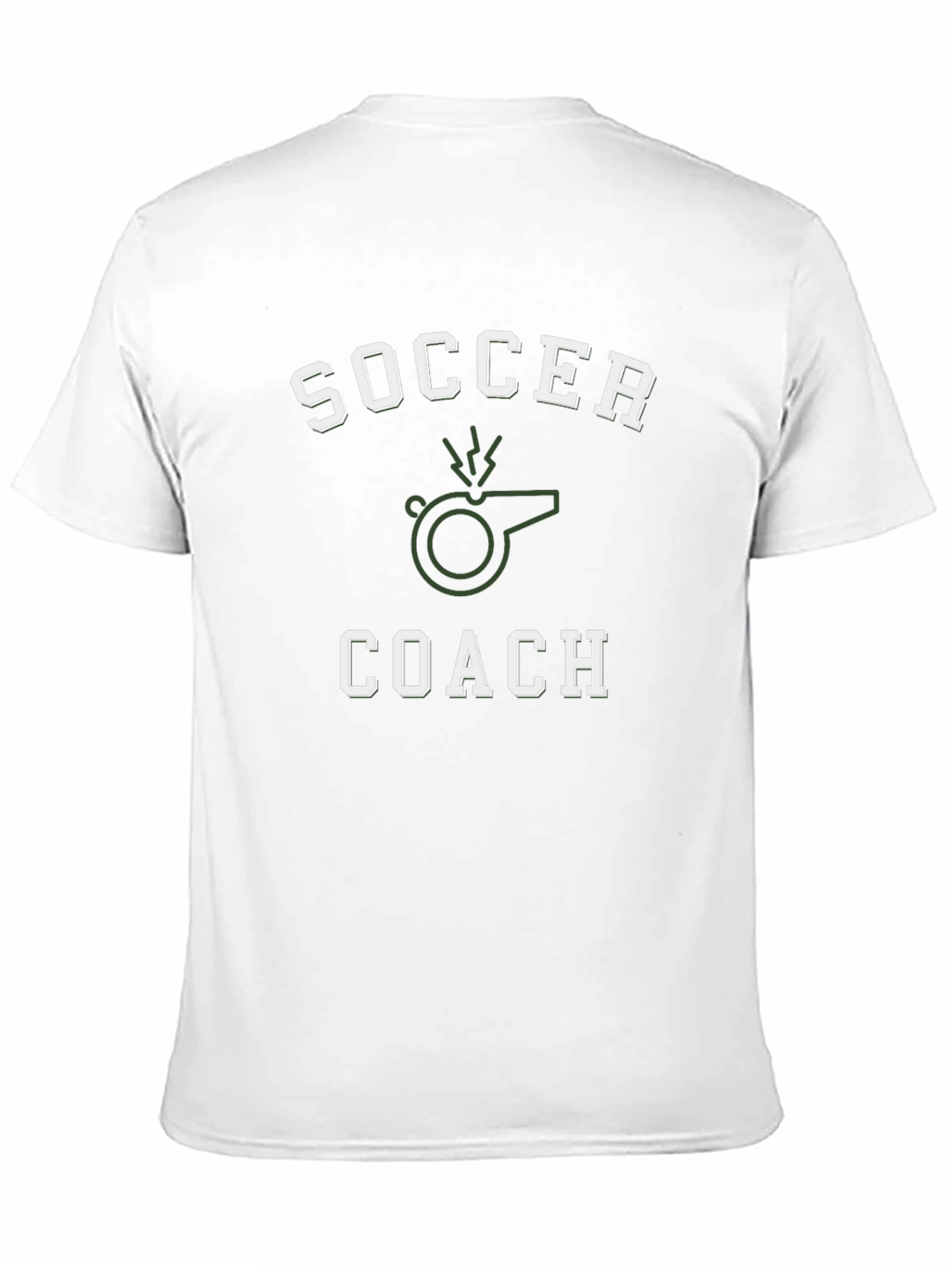 Black Soccer Coach T-Shirt - Whistle Graphic Tee view 11