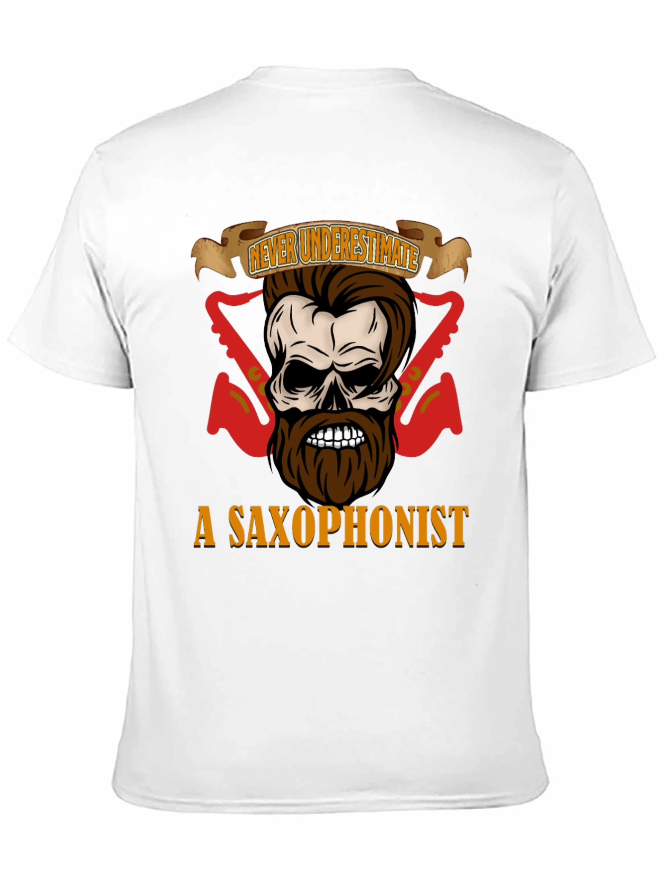 Black Never Underestimate a Saxophonist T-Shirt view 11